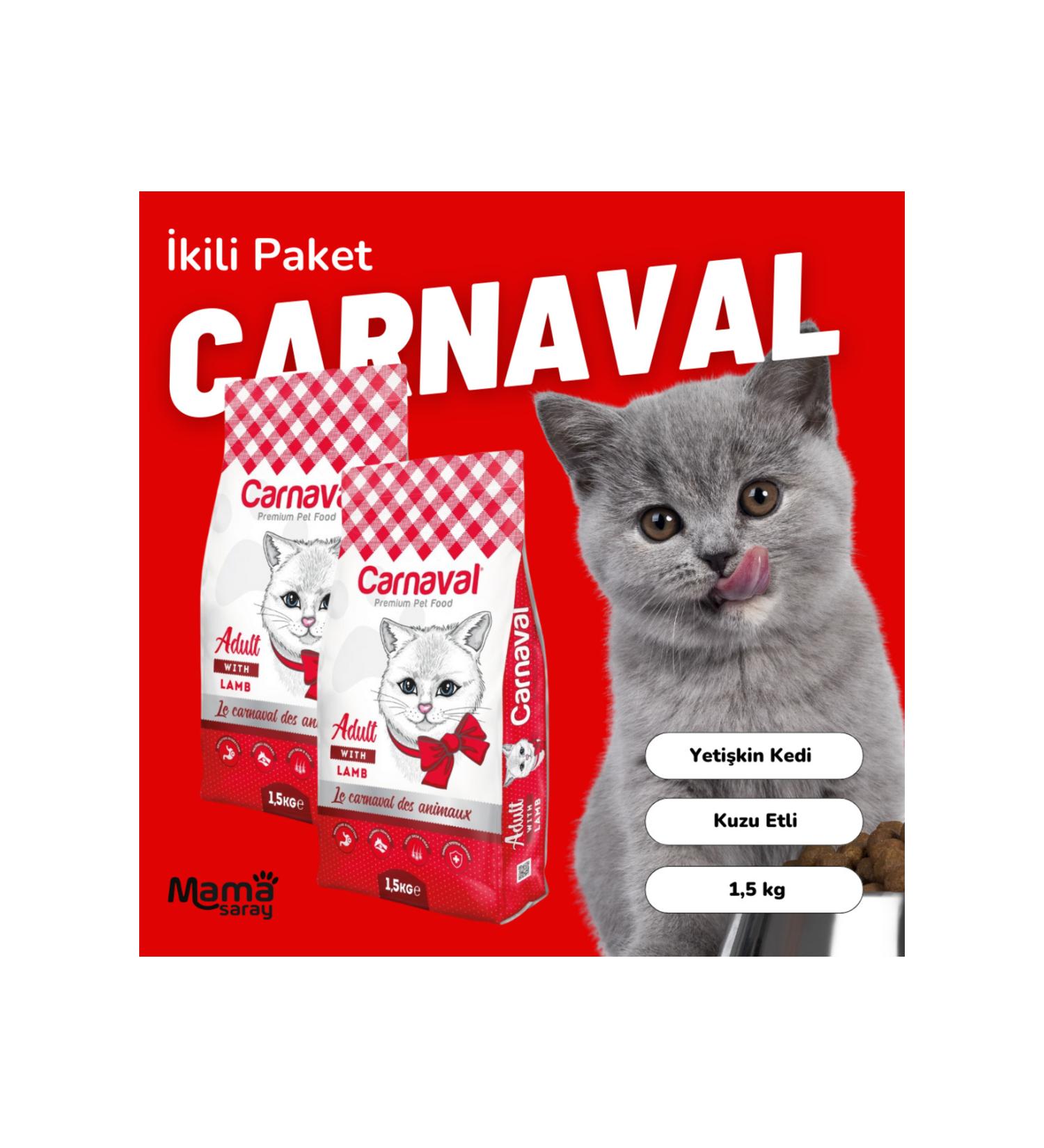 Carnaval Lamb Adult Cat Food 3kg (2X1.5KG)