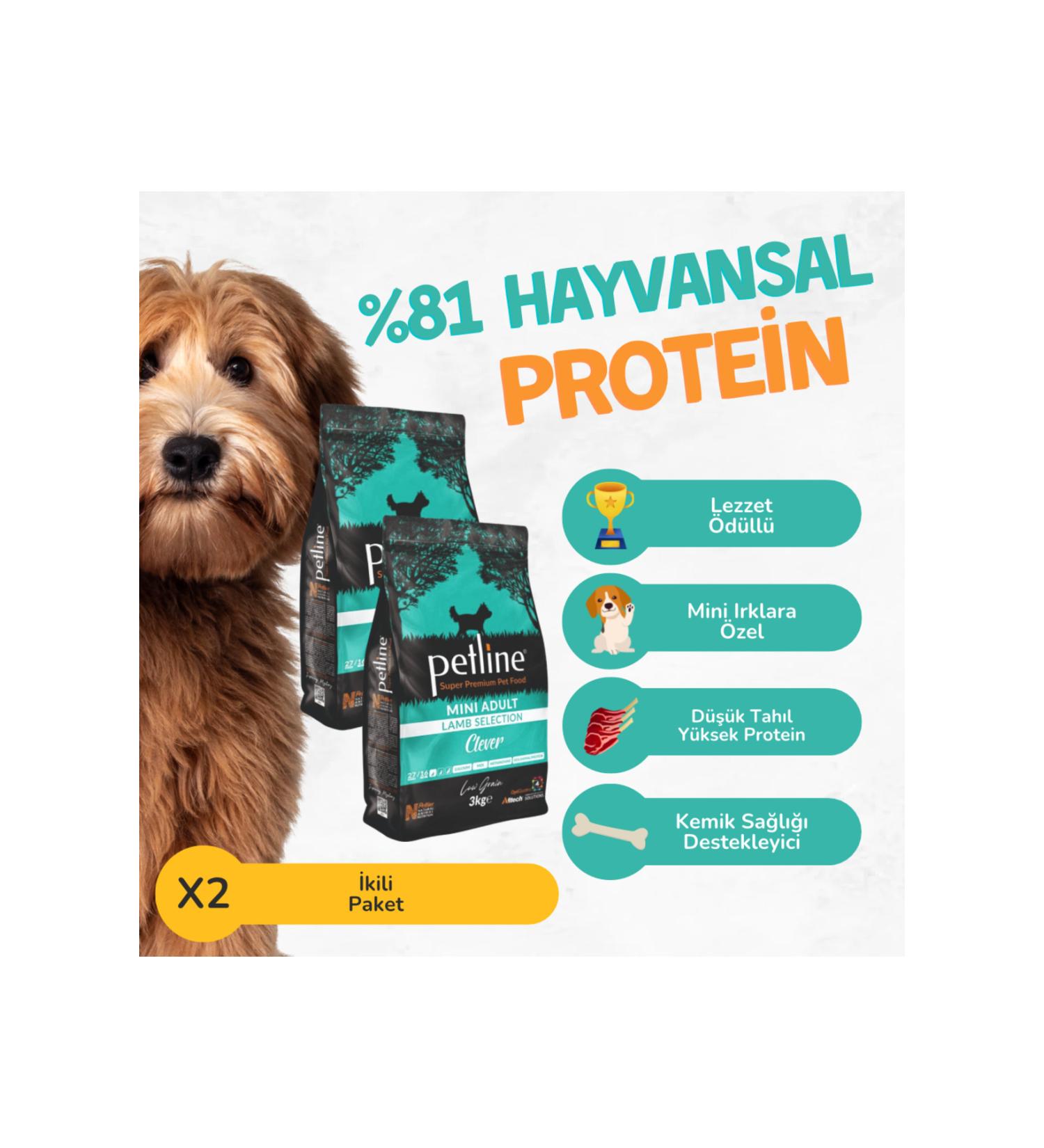 Petline Mini Breed Lamb Adult Dog Food 6kg (2 X 3KG) - Clever