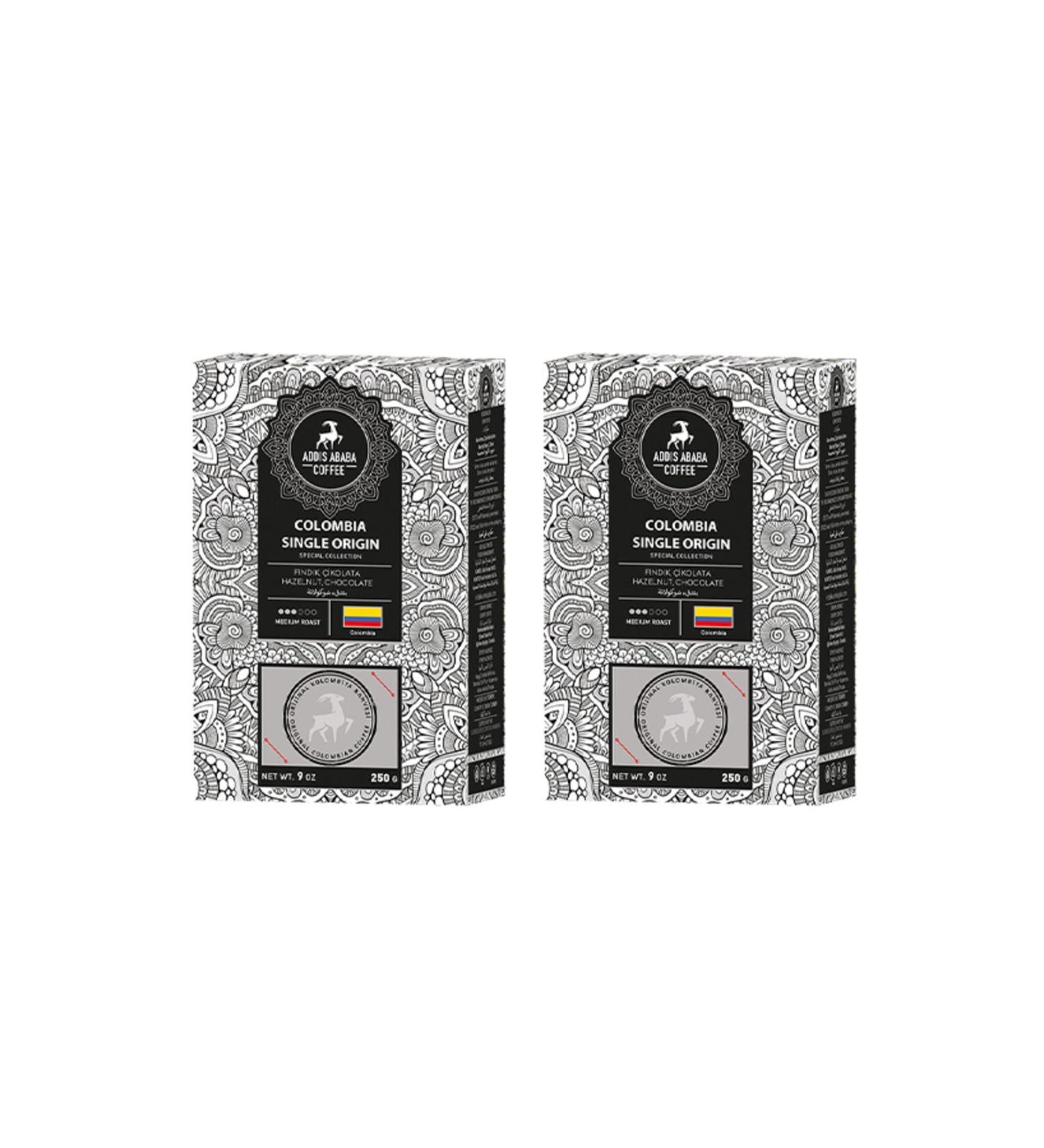 Addis Ababa Coffee Colombia Single Origin Coffee 2 Pcs Advantageous Package 500 Grams - Buy Online on GoSupps.com