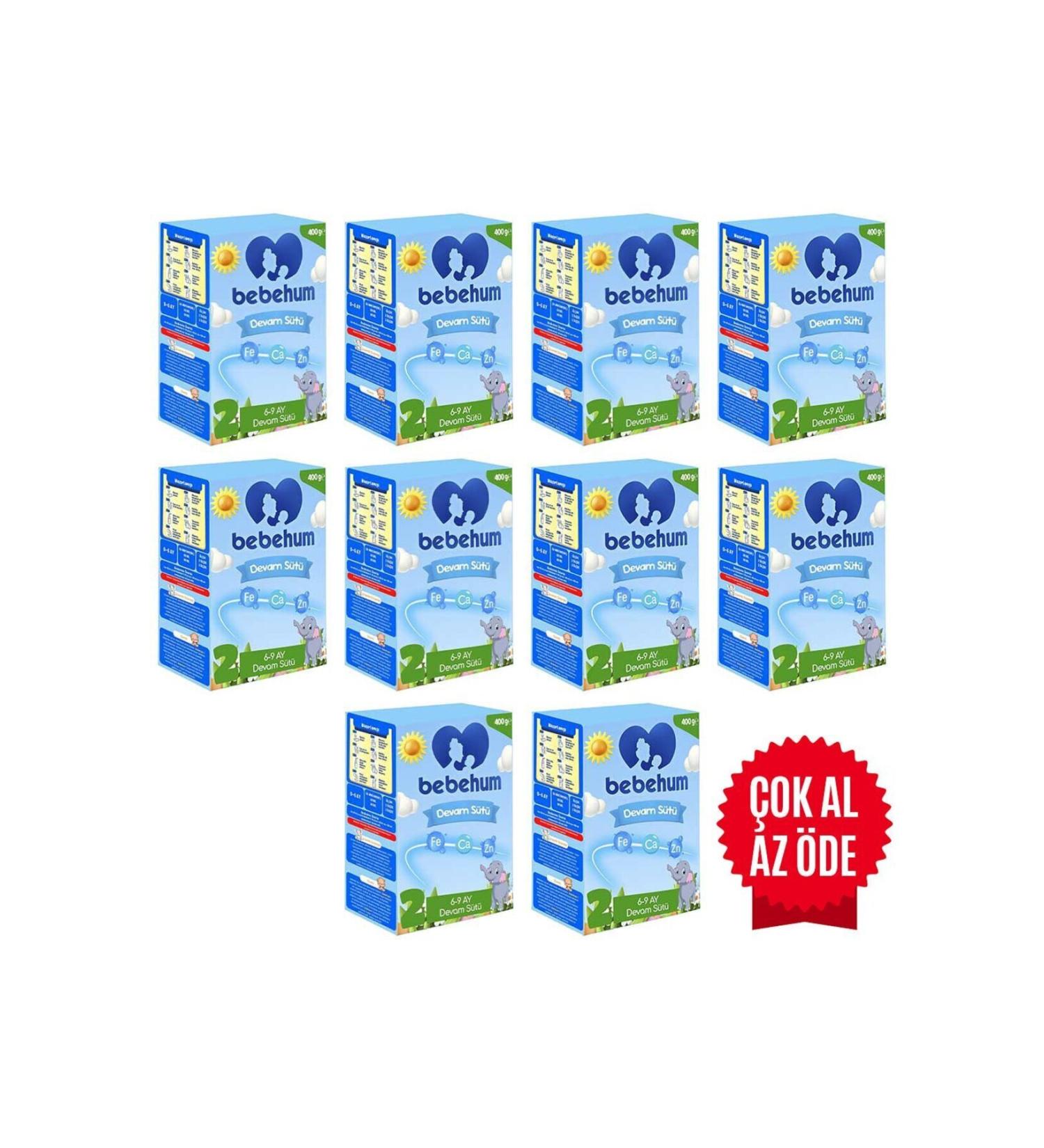 bebehum 2 Follow-On Milk 400 gr 6-9 Months 10 Pieces - Buy Online on GoSupps.com