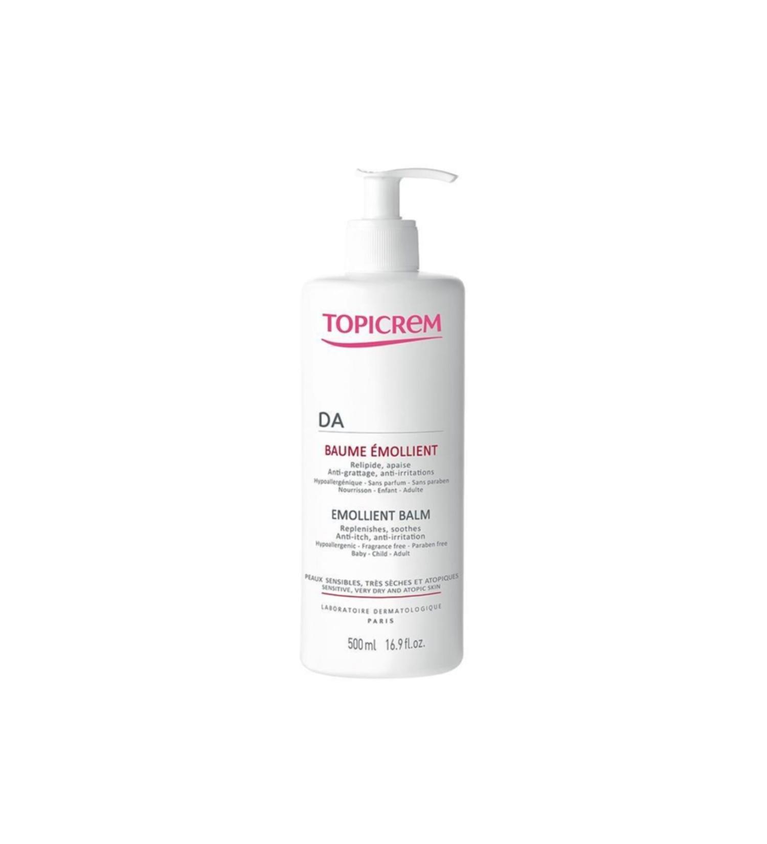 Topicrem Da Face and Body Emollient Moisturizing Balm for Children and Adults 500 ml