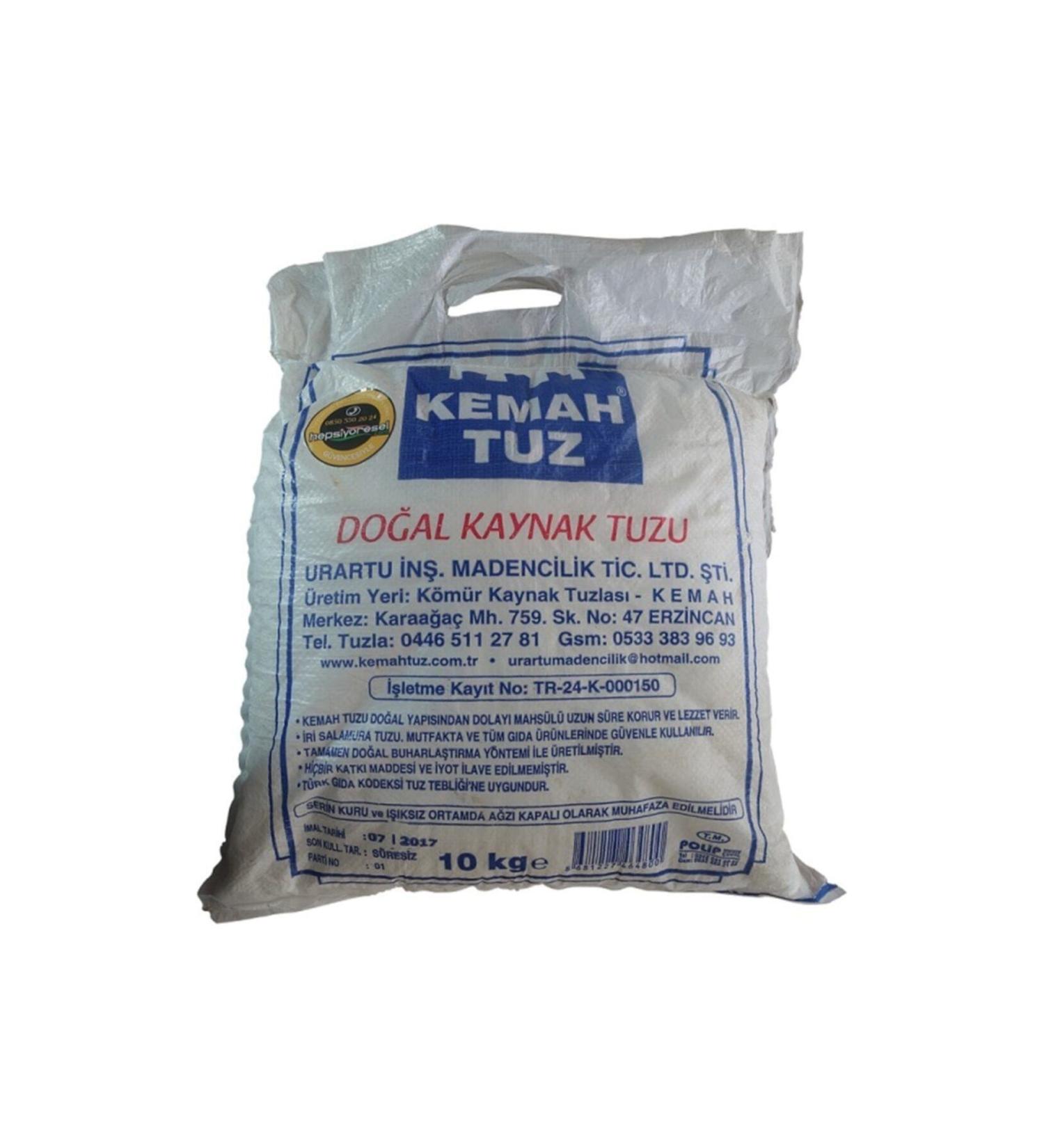 Kemah Salt Erzincan Kemah Natural Spring Salt 10 Kg