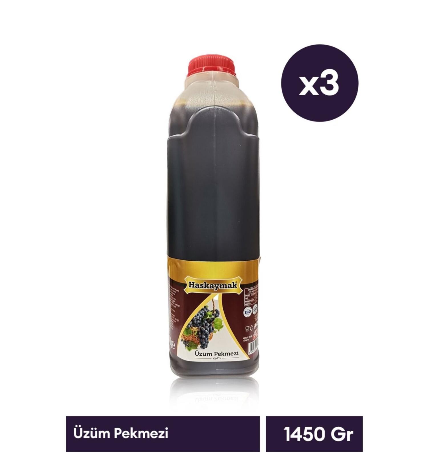 HASKAYMAK 0 Grape Molasses 1450 Gr x 3 Pieces