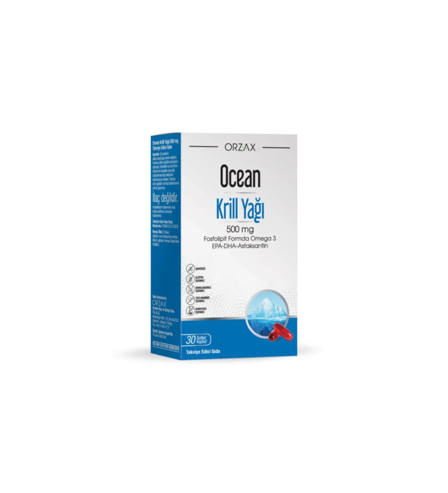 Ocean Krill Oil 500 Mg 30 Capsules Skt:08/24