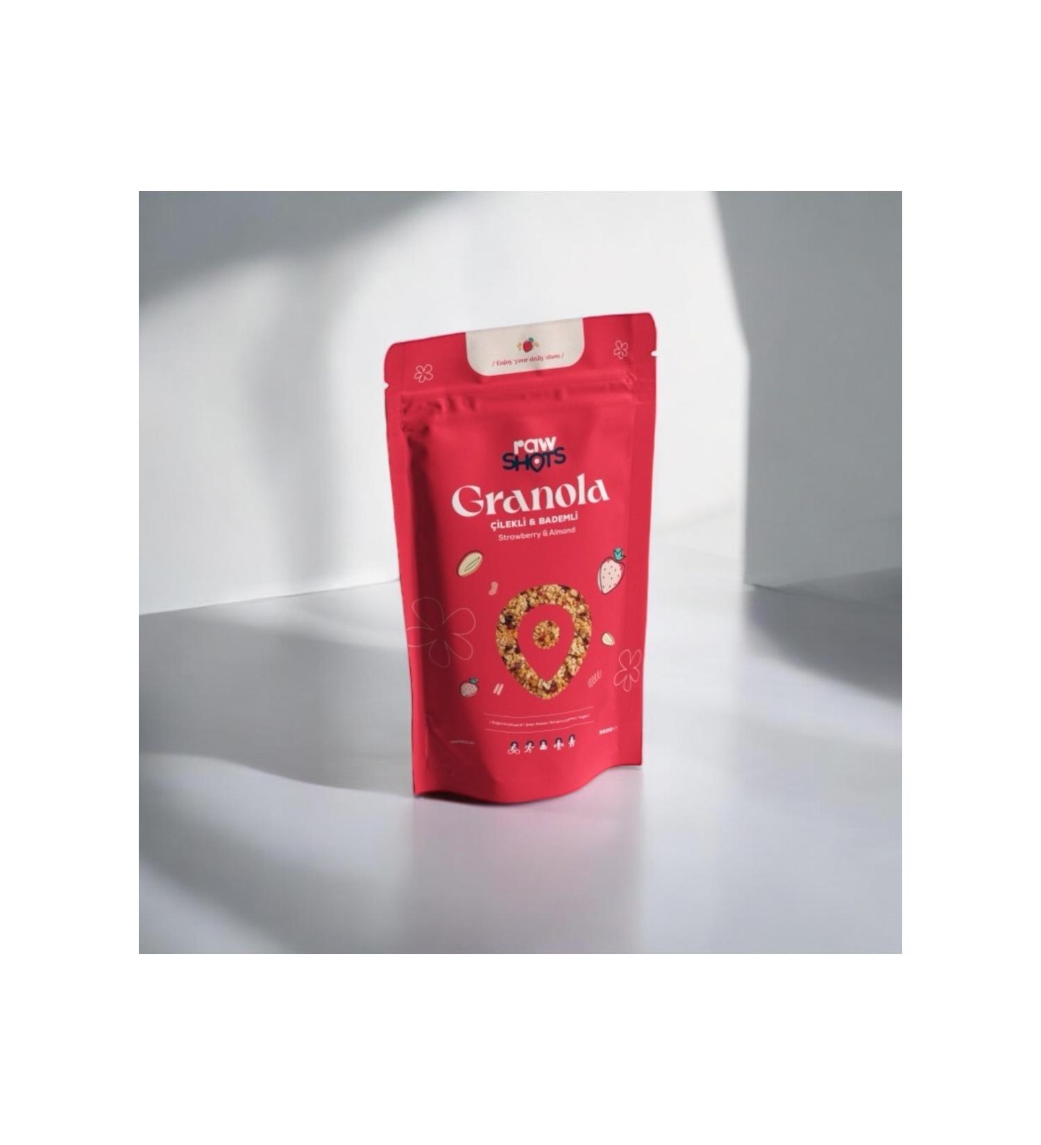 Raw Shots RawShots Strawberry & Almond Granola 300g - Buy Online on GoSupps.com