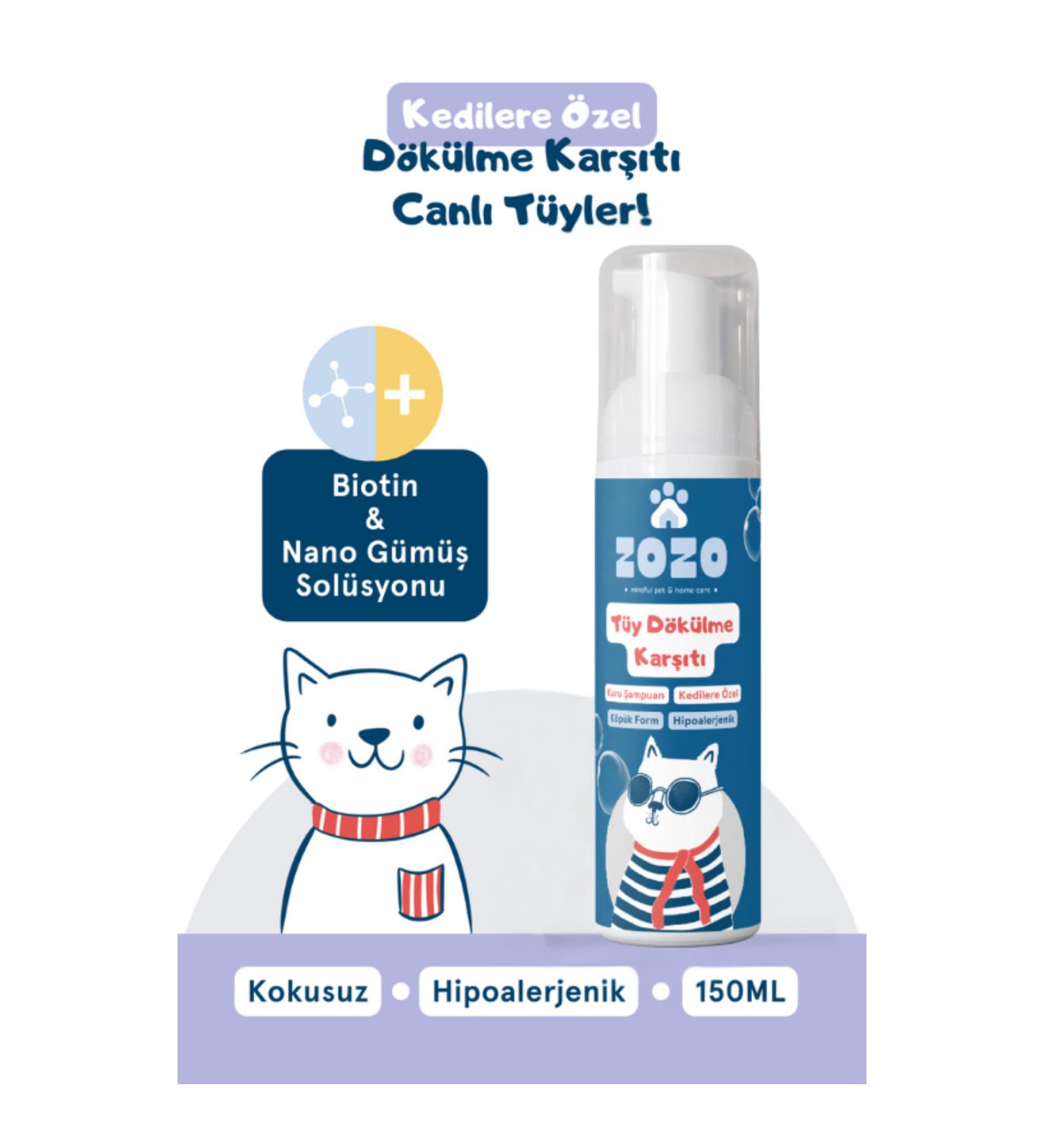 Zozo Cares Anti-shedding Foam - Hair & Skin Care Hygiene Foam Cat - Buy Online on GoSupps.com