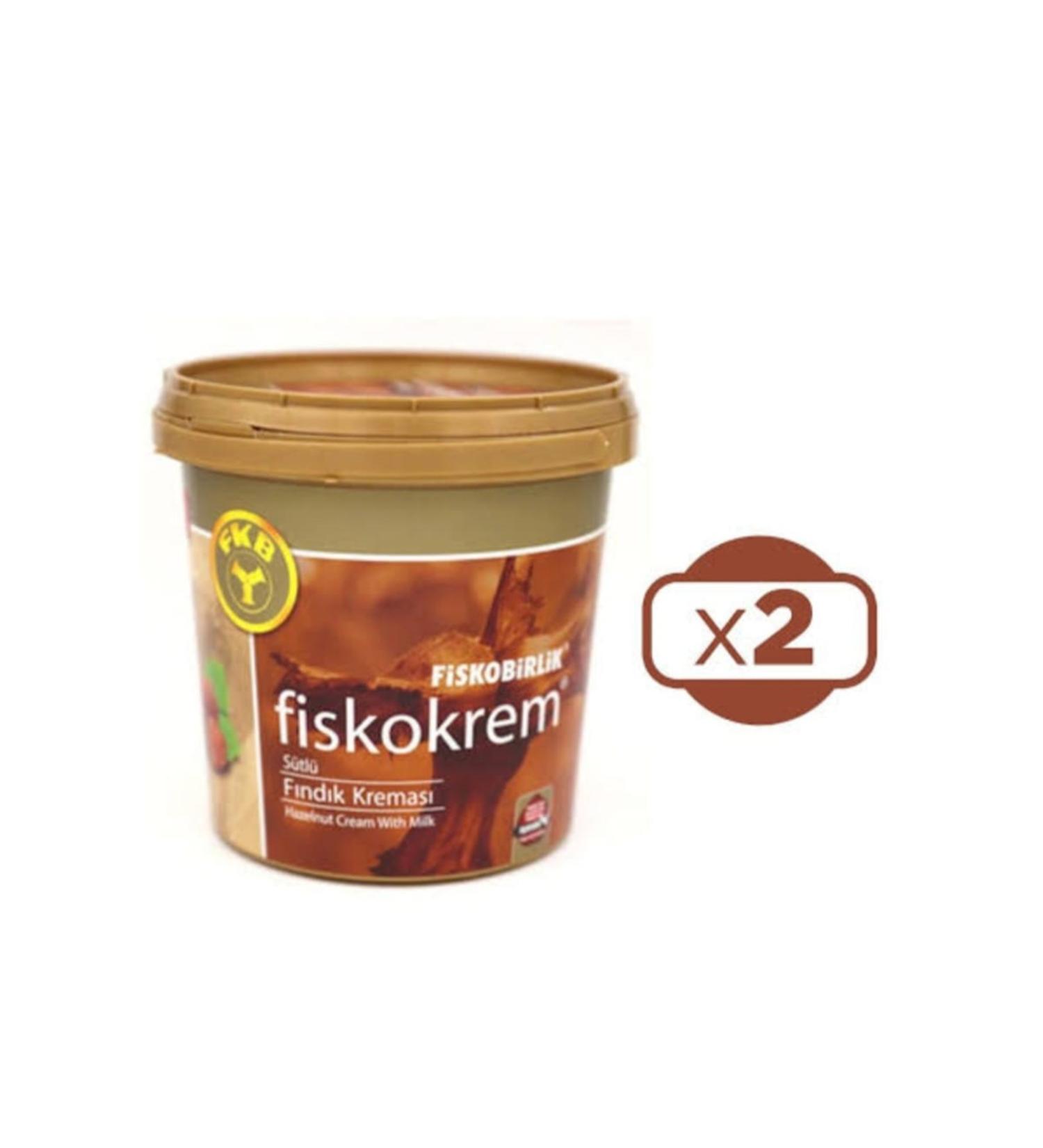 Fiskobirlik Fiskokrem Milk Hazelnut Cream 1Kg 2 pieces