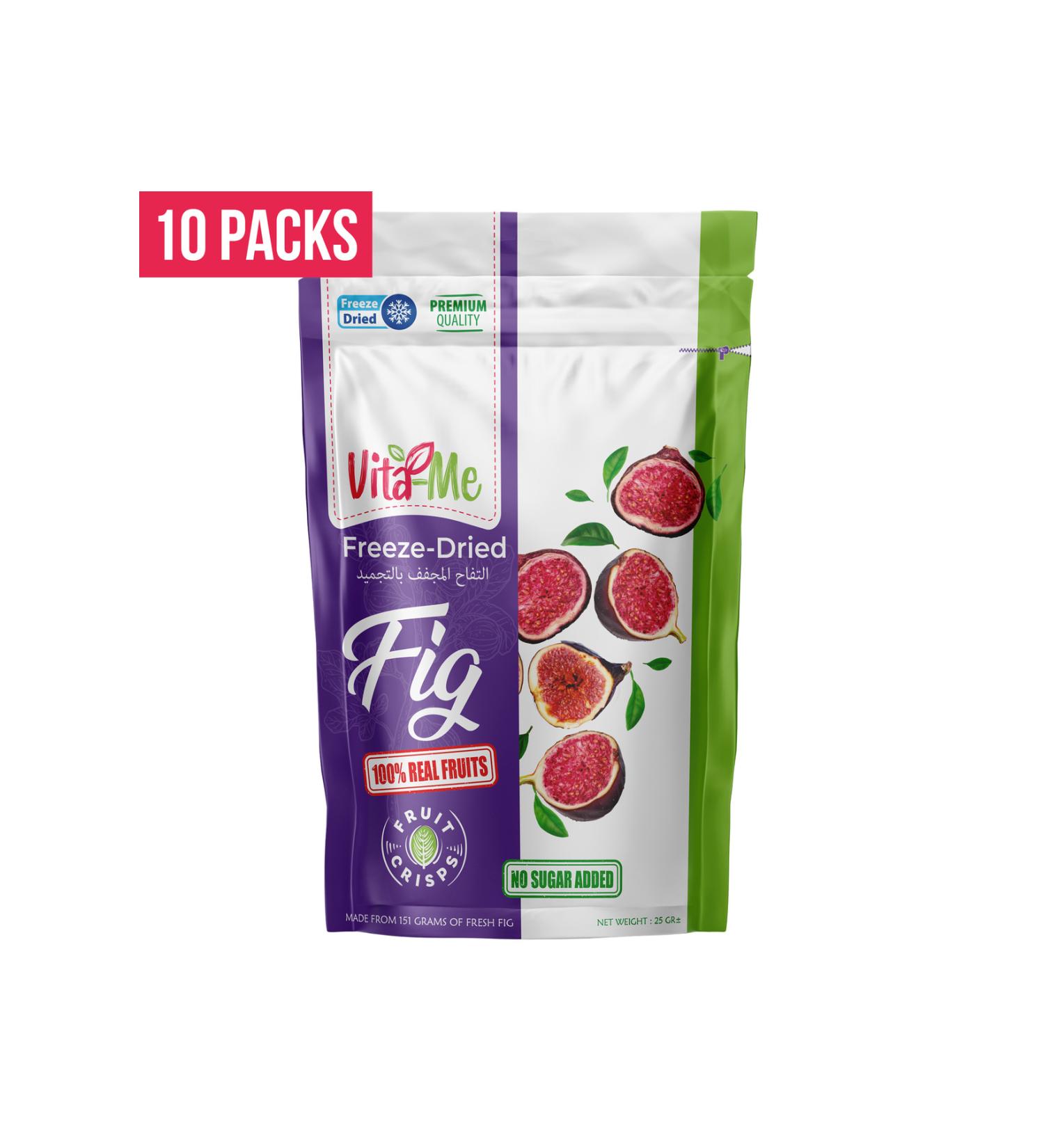 Vita-Me Freeze Dried Fig 25 Gram - Freeze Dried Crispy Fig Snack 3 Pieces