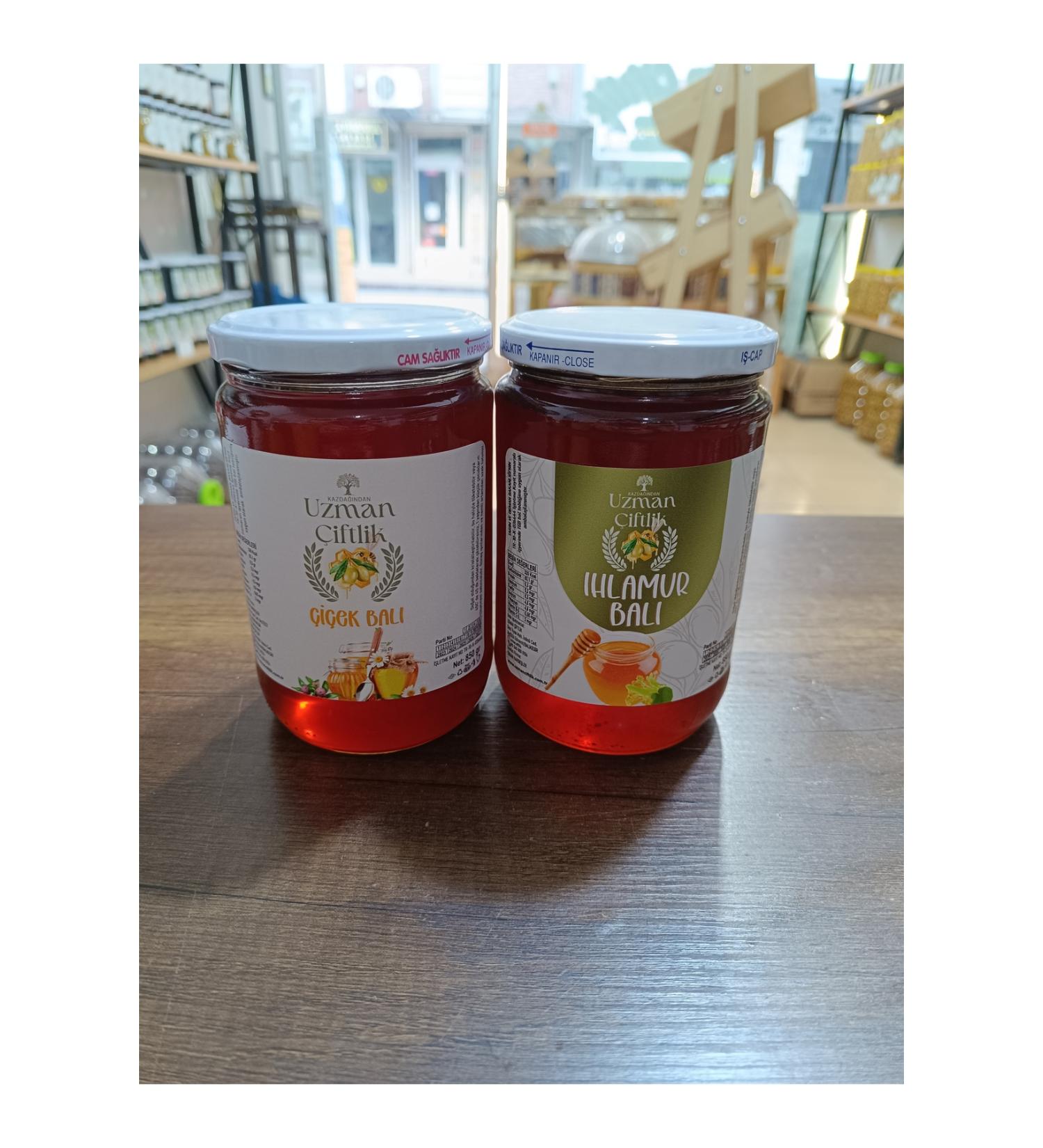 Expert Farm Kazdagi Flower Honey (850 gr) - Pine Honey (850 gr)