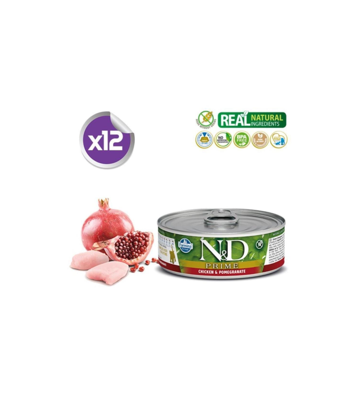 N & D Nd Prime Grain-Free Chicken Pomegranate Sterilized Cat Food 1.5 Kg