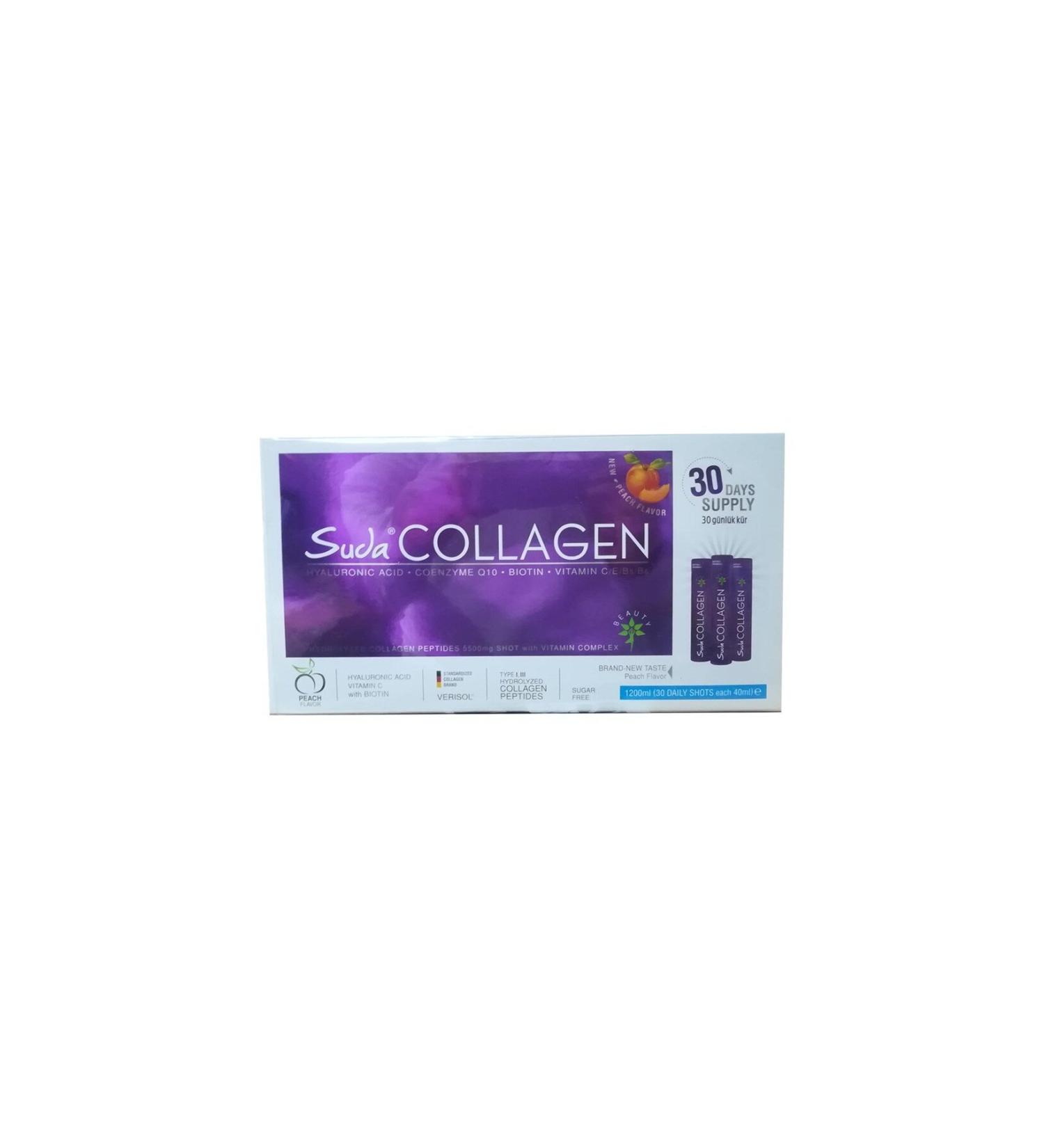 Collagen Peach Flavor 30 Shots X 40 Ml in water