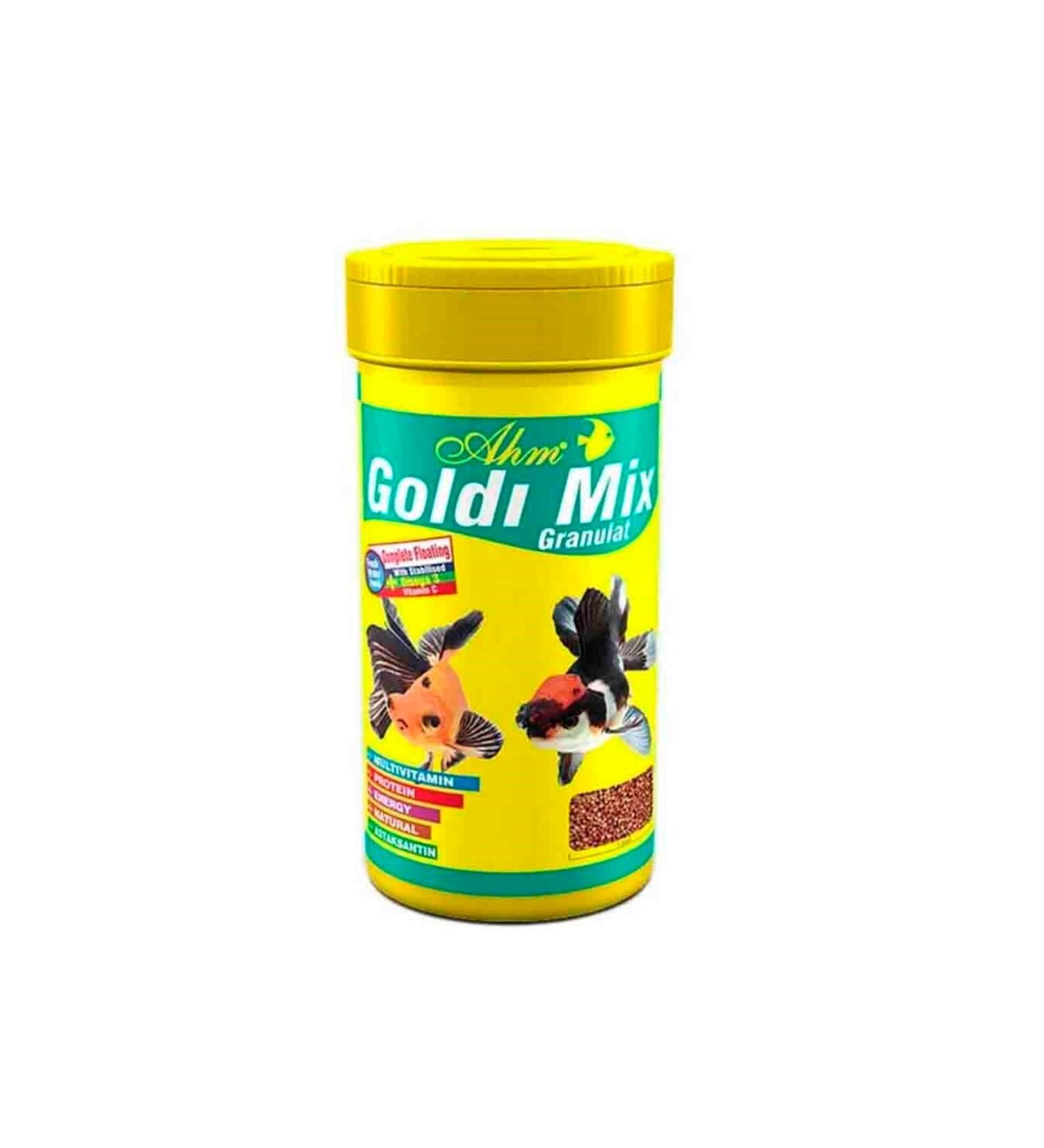 Ahm Goldi Mix Granulated Fish Food 100 ml