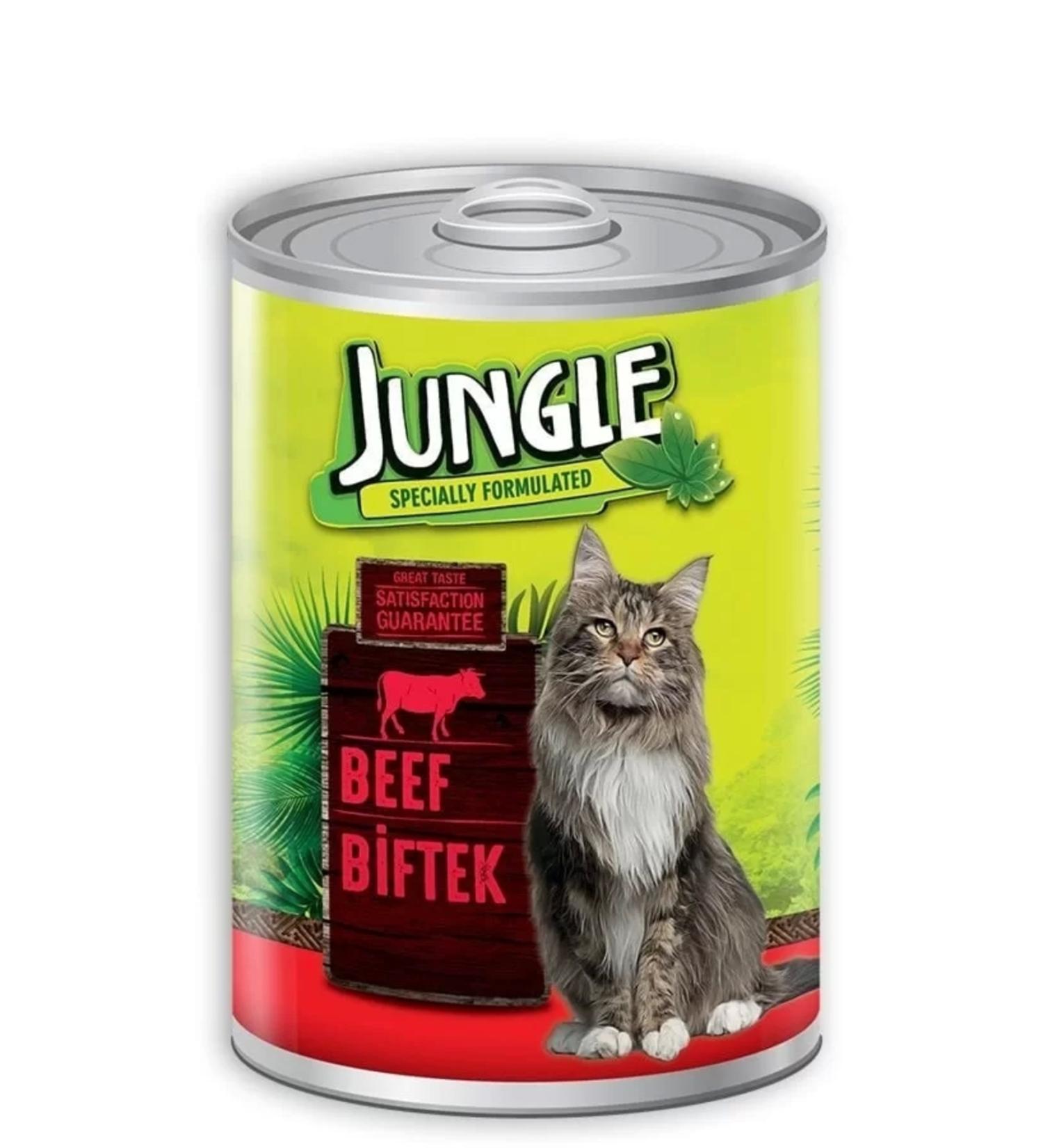Jungle Steak Canned Cat Food 415 gr
