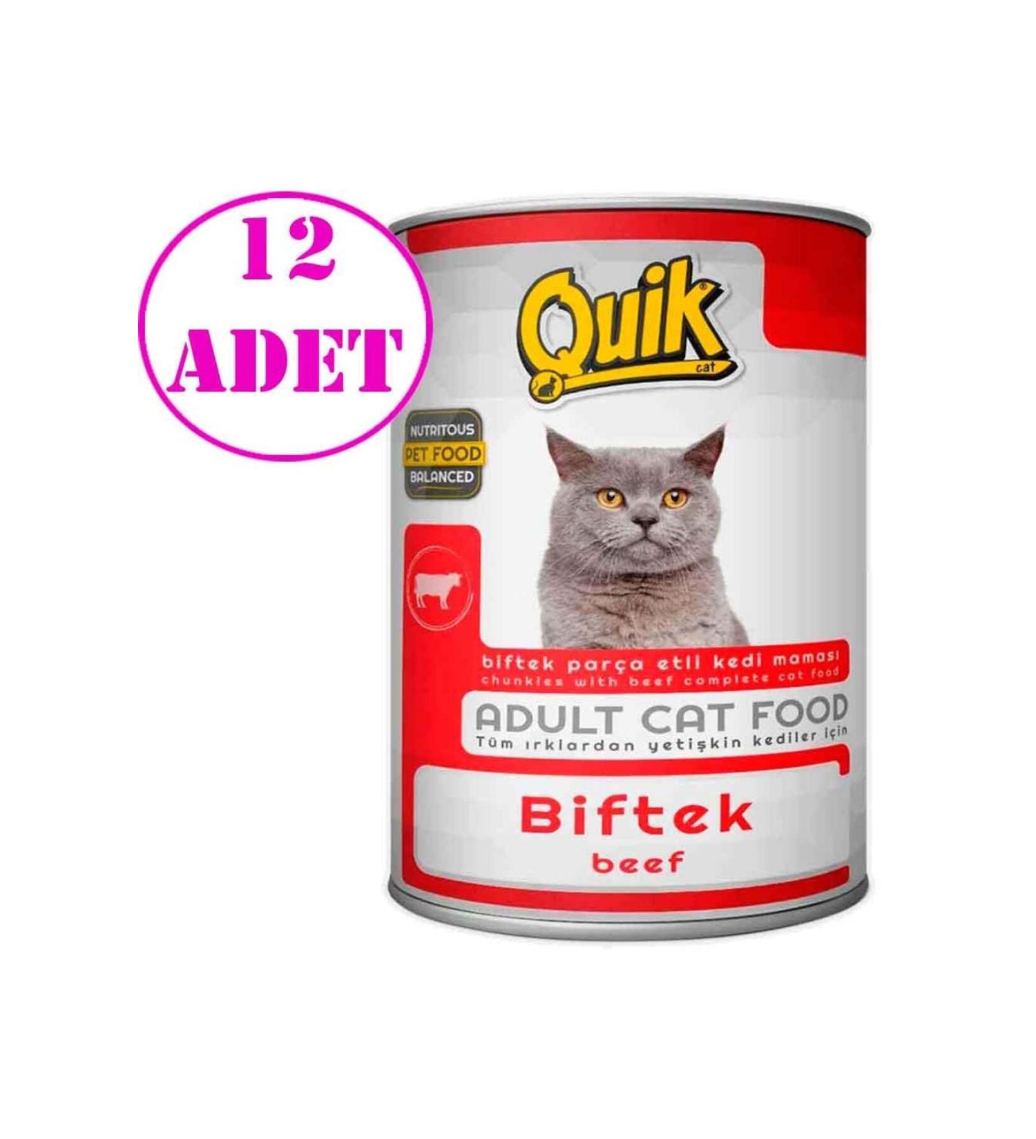 Quik Steak Cat Canned Food 415 gr 12 Pieces