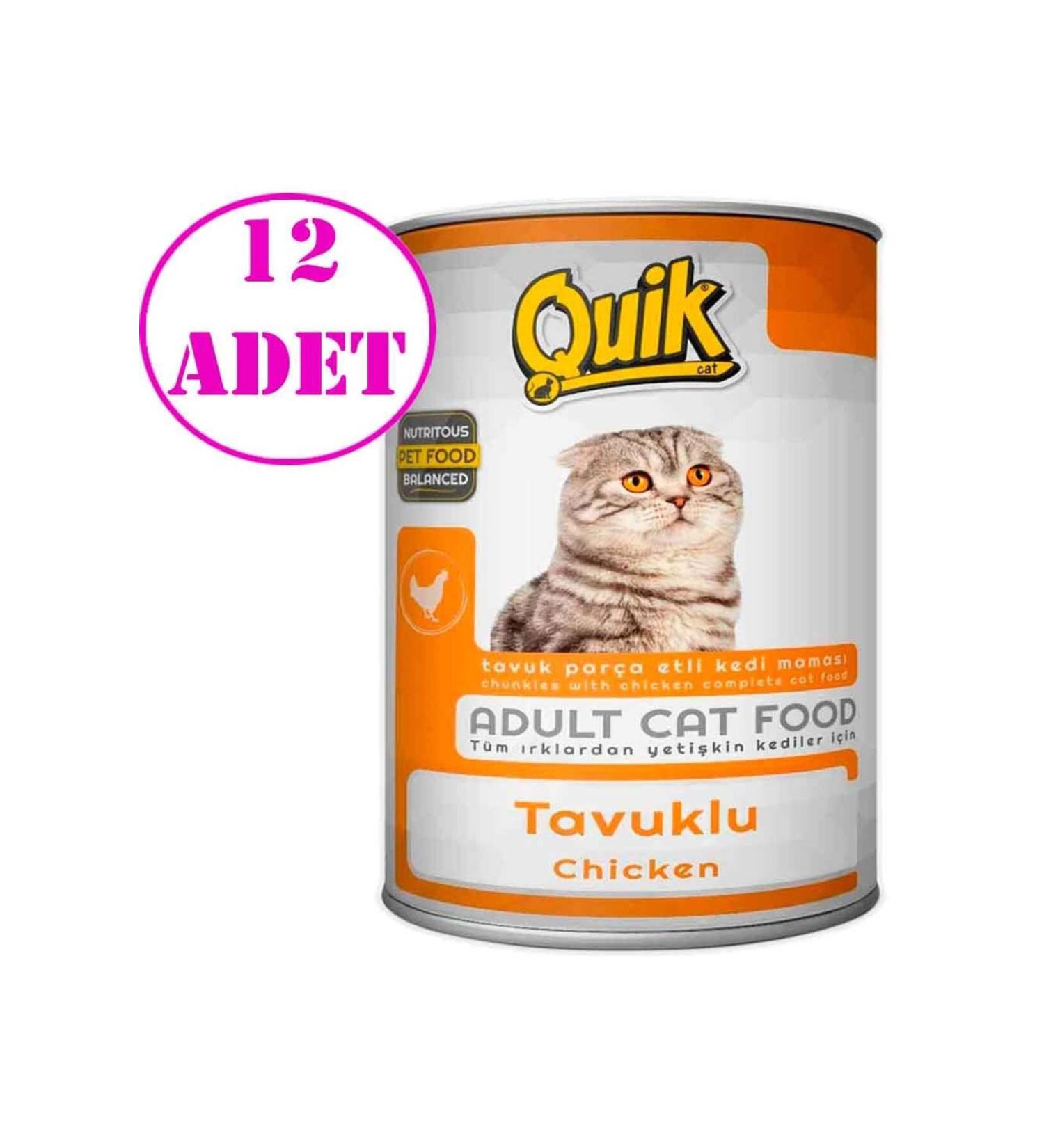 Quik Cat Canned Chicken 415 gr 12 Pieces