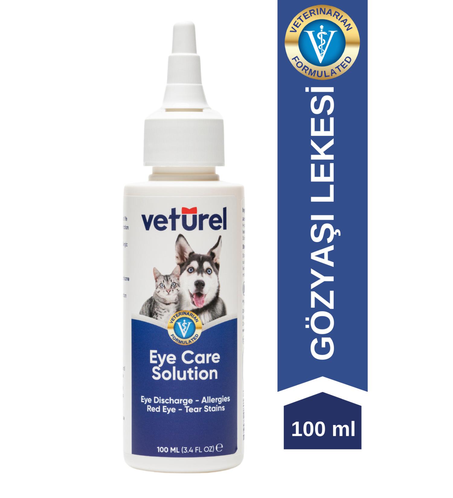 Veturel Cat Eye Cleansing Solution Dog Allergy Redness Infection Tear Care Eye Drops 100ml - Buy Online on GoSupps.com