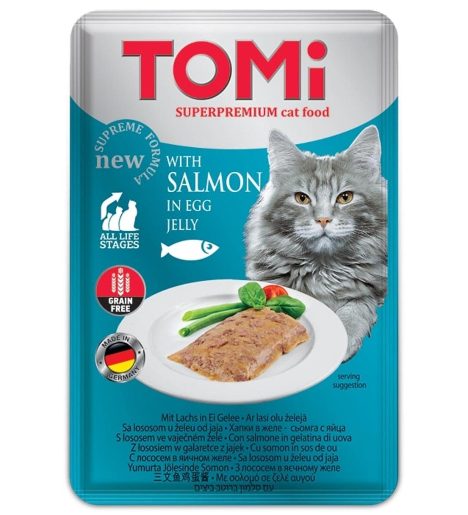 Tomi Cat Salmon and Egg Grain Free Pouch Food 100gr (pate) 485125