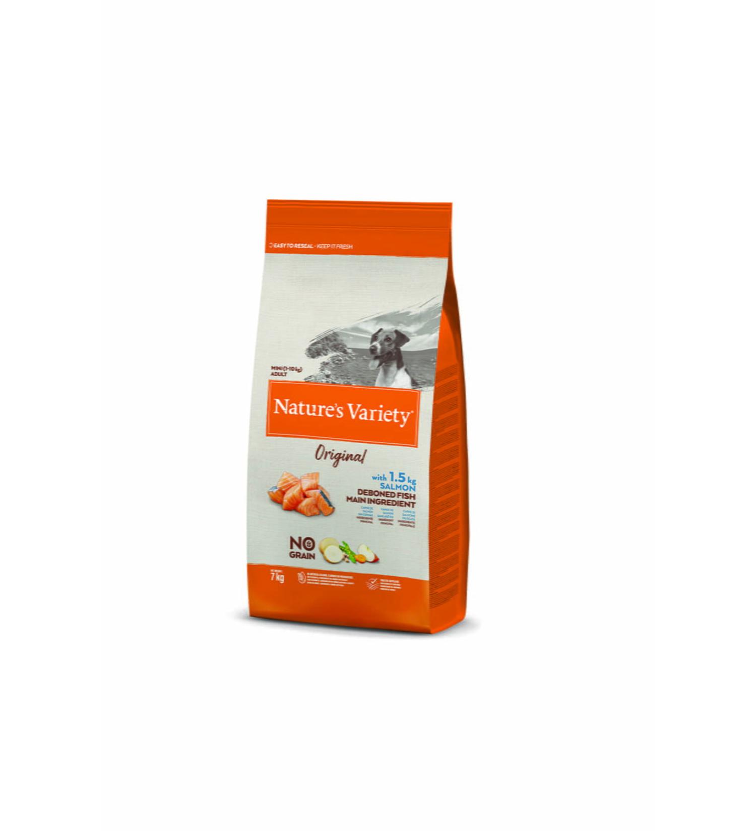 NATURES VARIETY Nv Dog No Grain Mini Adult Salmon 7 Kg 326107