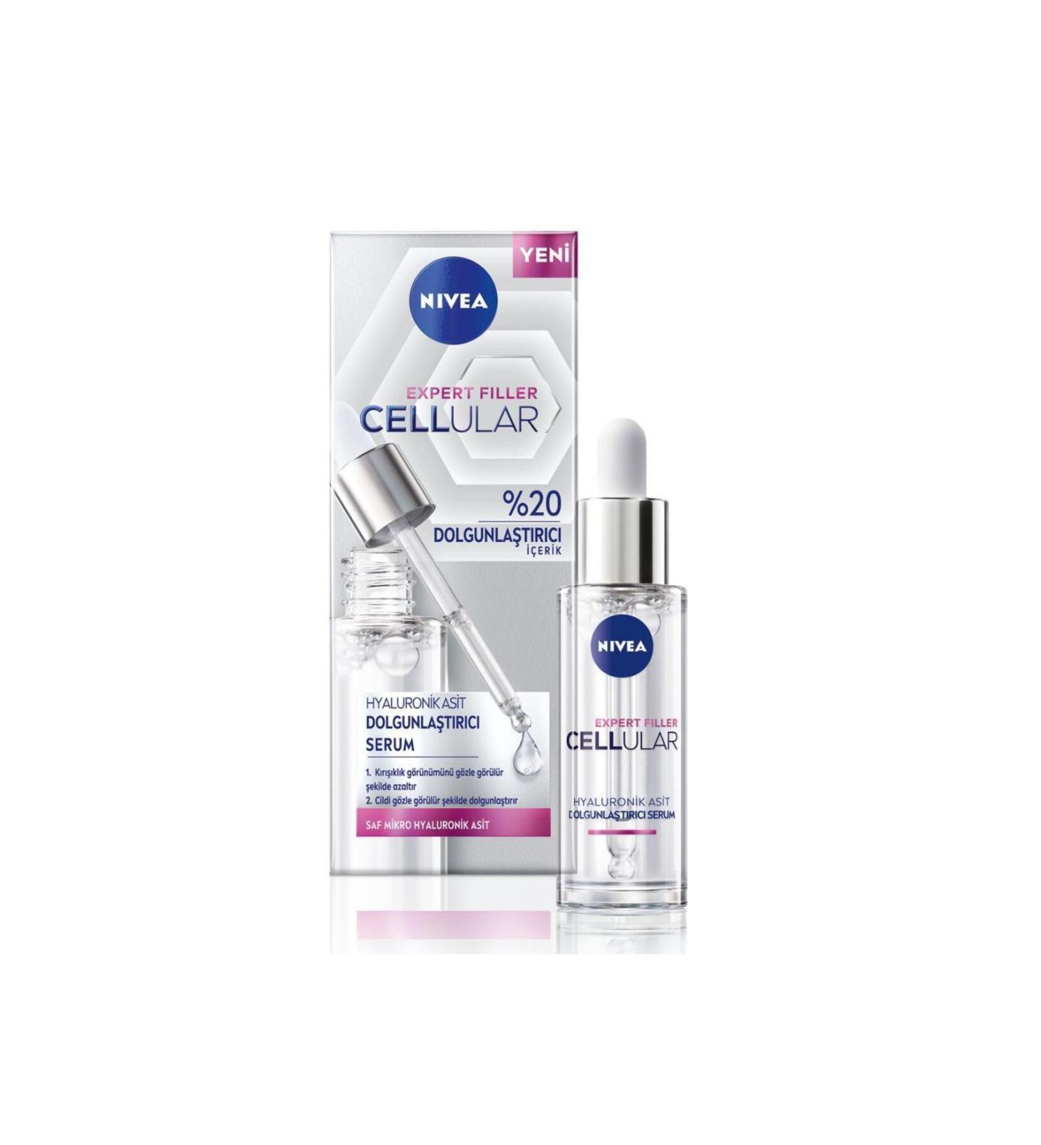 NIVEA Intense Moisturizing Cellular Expert Filler Hyaluronic Acid Plumping Serum 30 ml Brightt256 - Buy Online on GoSupps.com