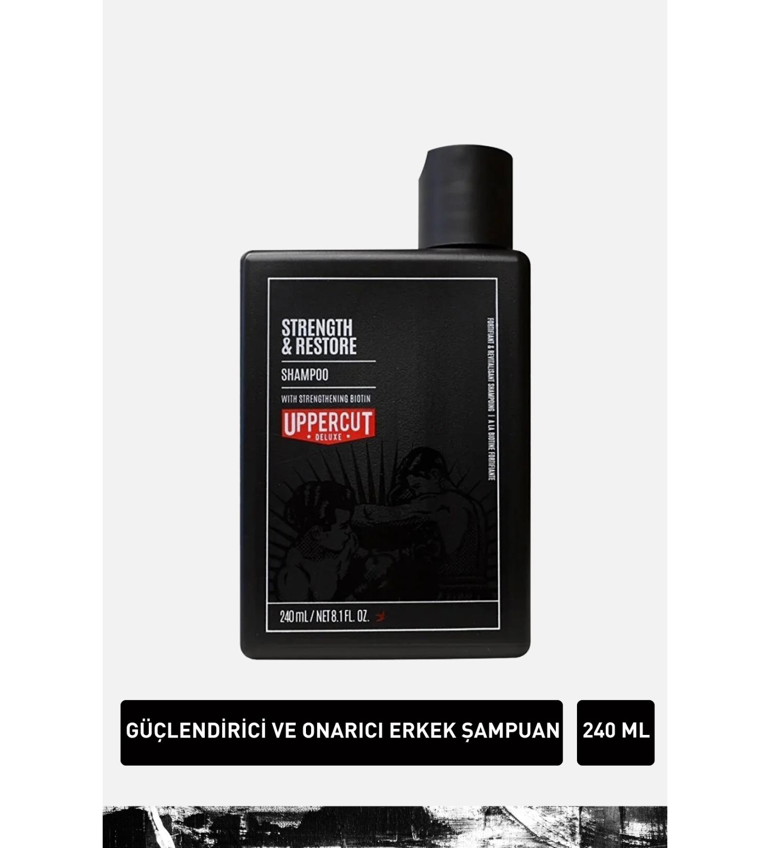 Uppercut Deluxe Strength and Restore Shampoo 240 ML - Strengthening and Repairing Shampoo - Buy Online on GoSupps.com
