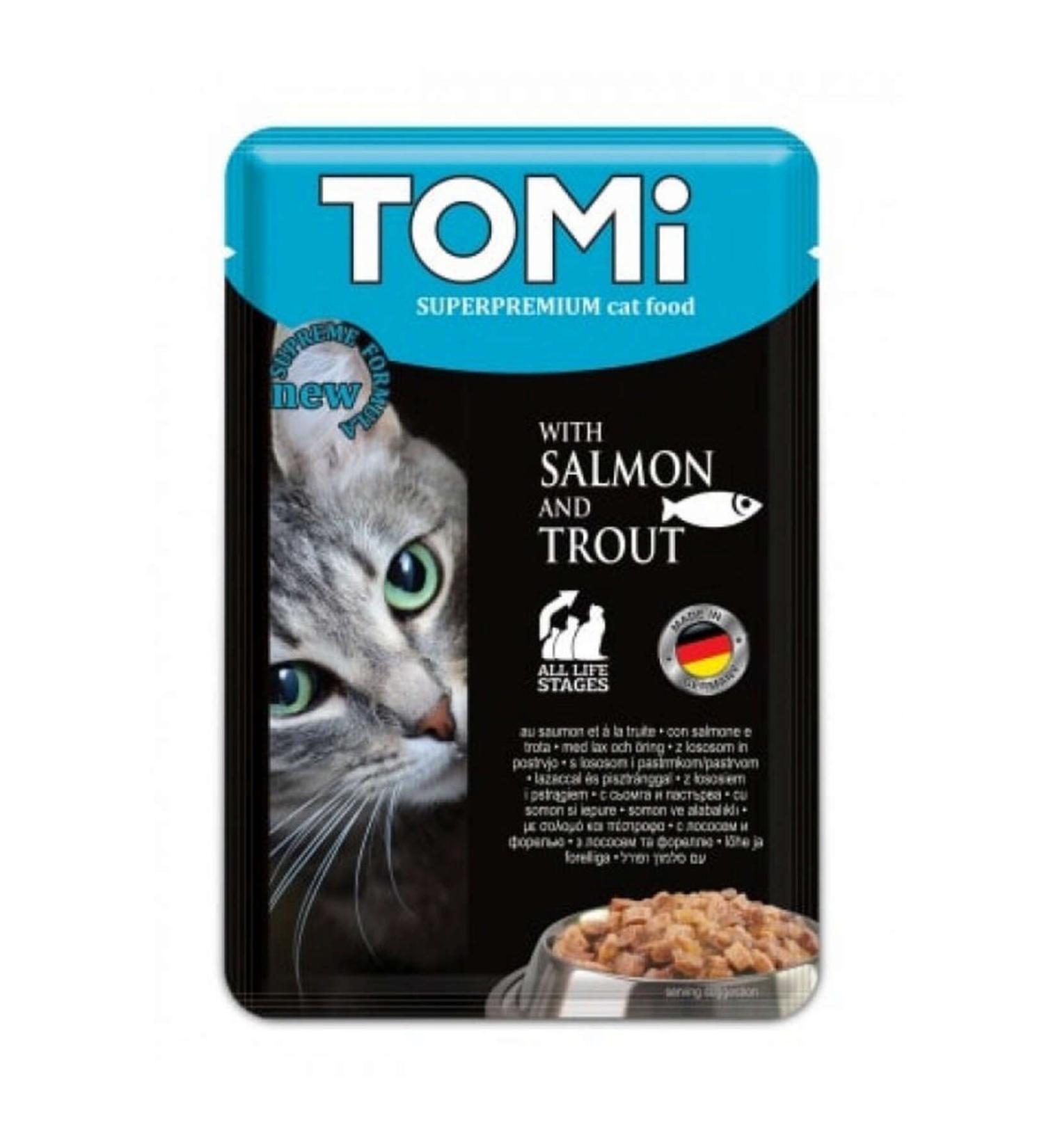Tomi Cat Salmon & Trout Pouch Food 100gr 562135