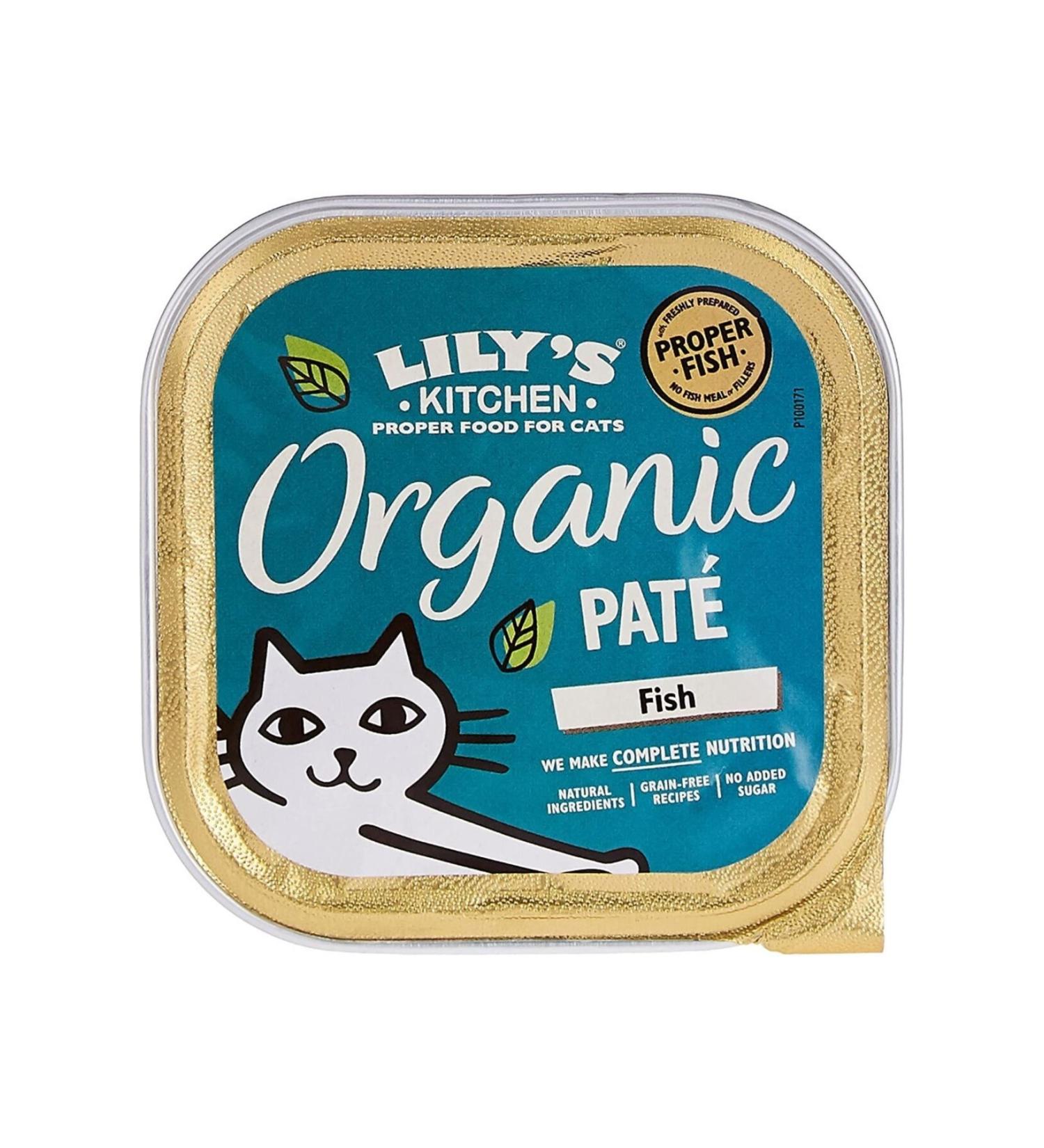 Lily's Kitchen Organic Fish Meal Wet Cat Food 85g - 0 Certified Grain-Free and Nutritious
