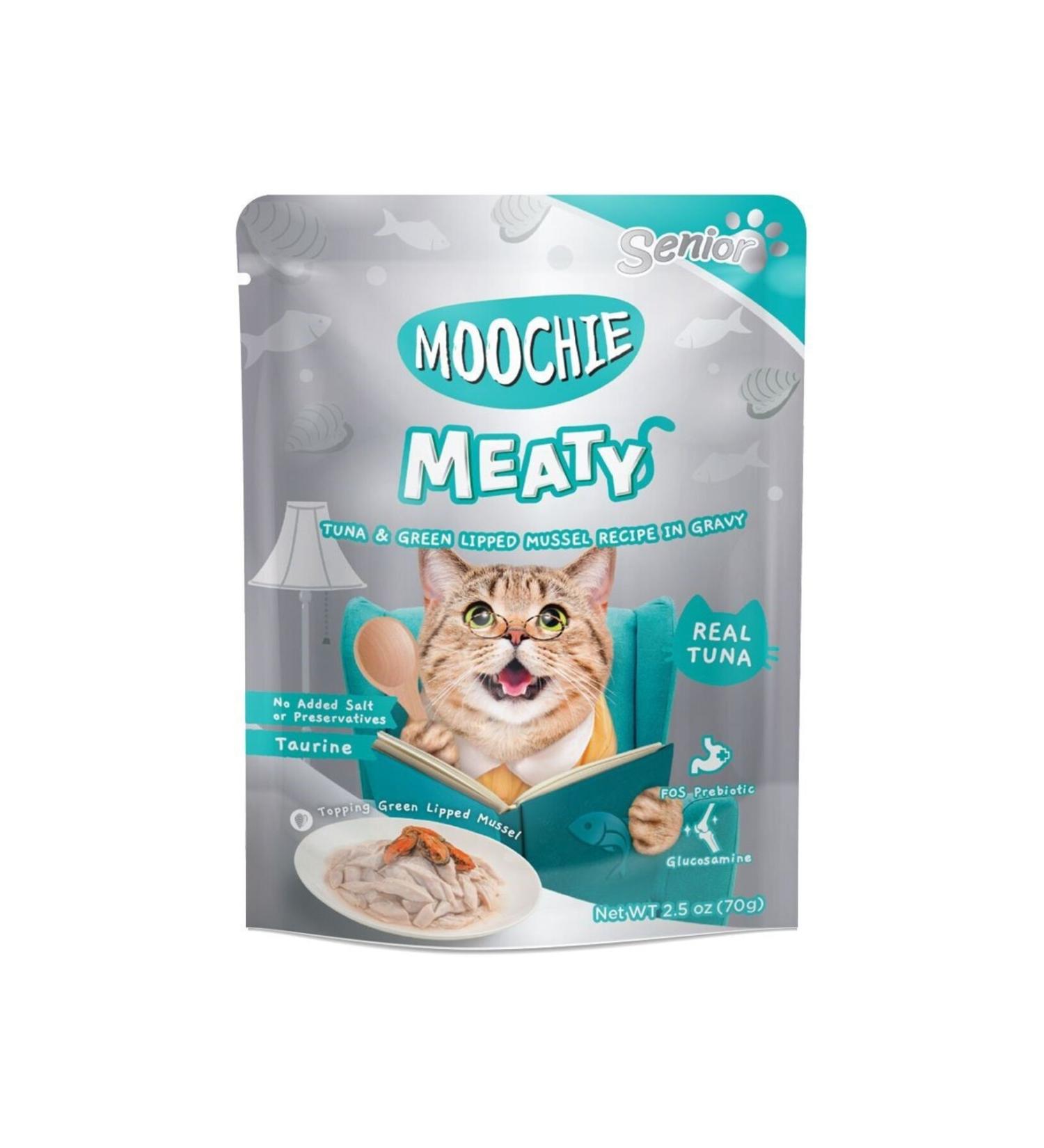 MOOCHIE Tuna & Green-Lipped Mussel Sauce Cat Treats 12 x 70g