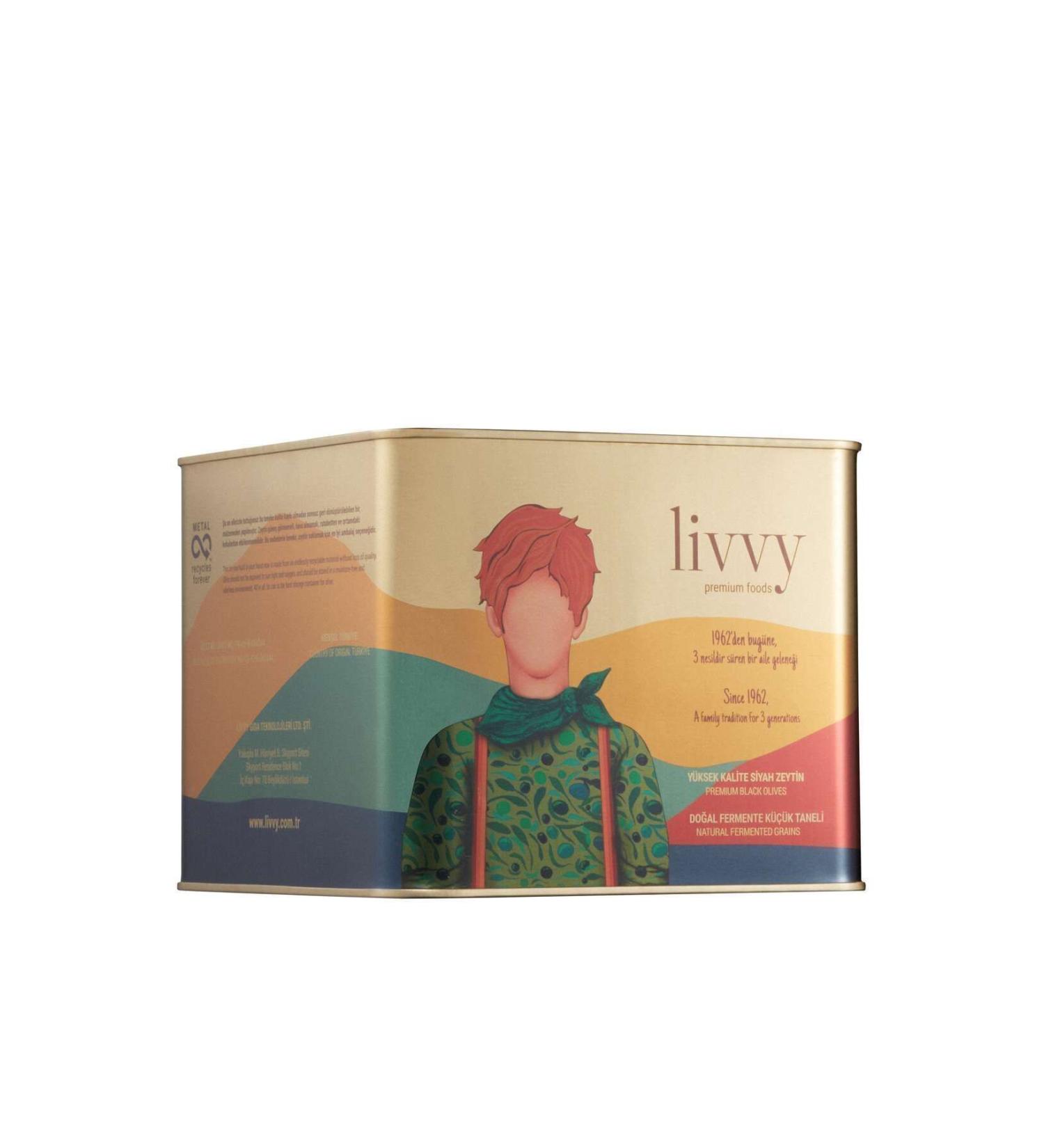 Livvy Premium Foods Livvy Naturally Fermented Small Grain High Quality Black Olives 1800 G - Buy Online on GoSupps.com