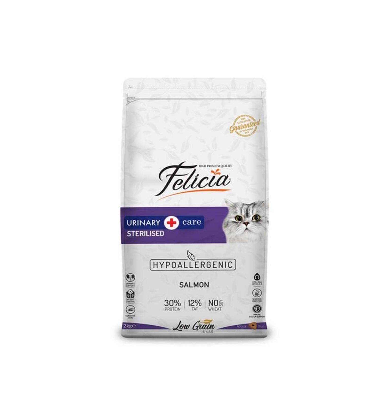 felica Felicia Low Grain Hypoallergenic Salmon Sterilized Cat Food 2 Kg