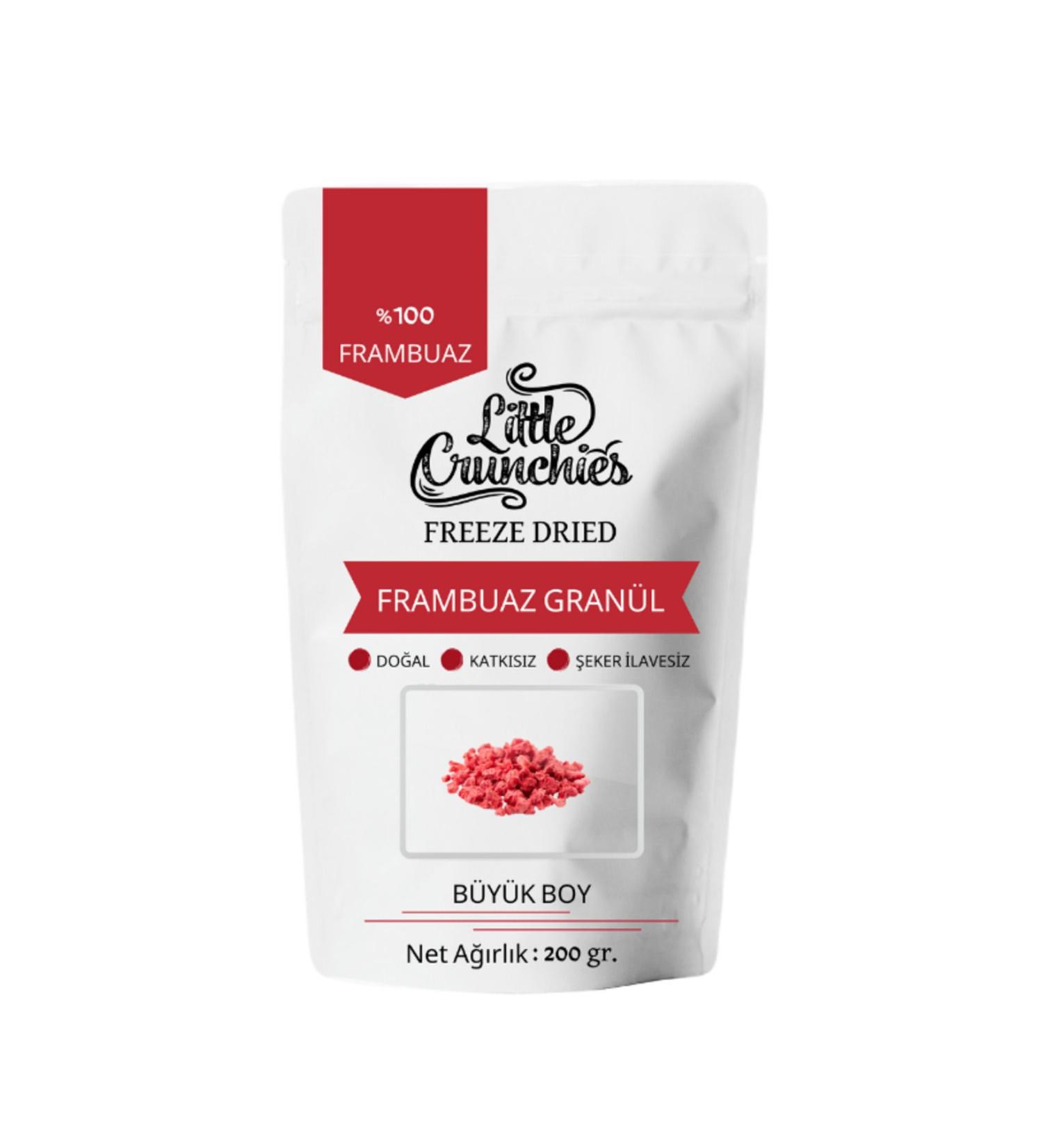 Little Crunchies Freeze Dried Raspberry Granules - 200 Gr. - Large - Freeze Dried