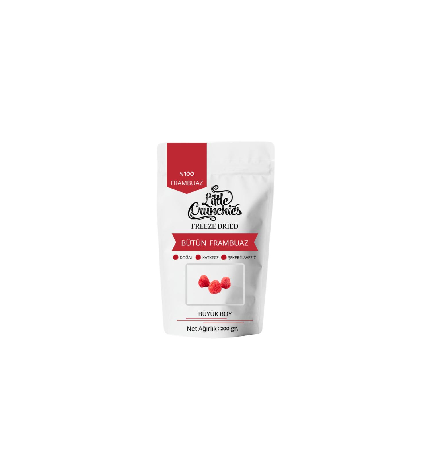 Little Crunchies Freeze Dried Whole Raspberries - 200 Gr. - Large - Freeze Dried