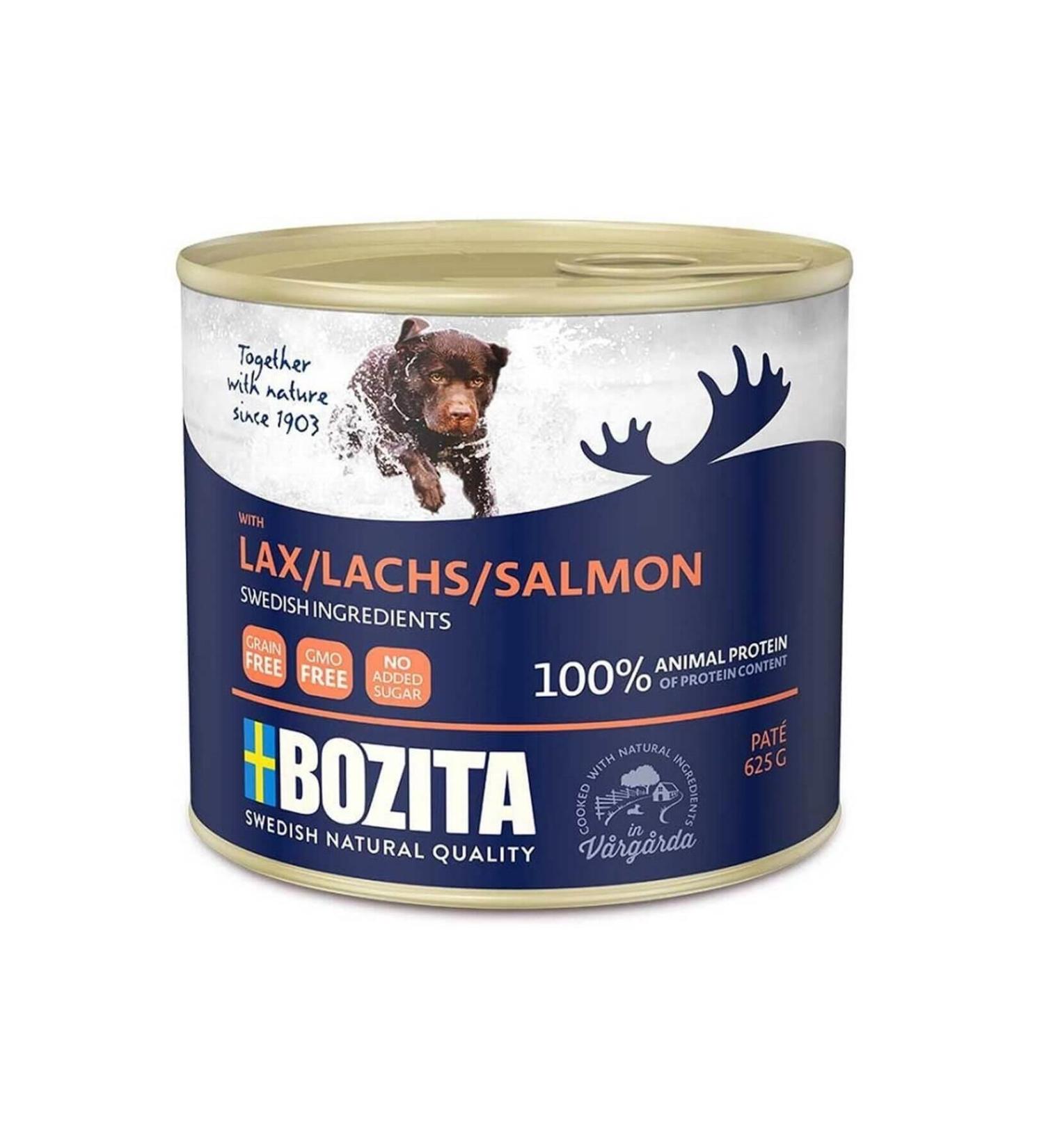 Bozita Grain-Free Salmon Meat Canned Dog Food 625 gr