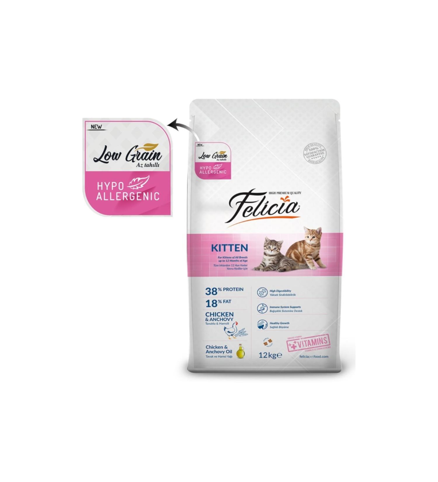 Felicia Chicken Low Grain Adult Cat Food 12 Kg