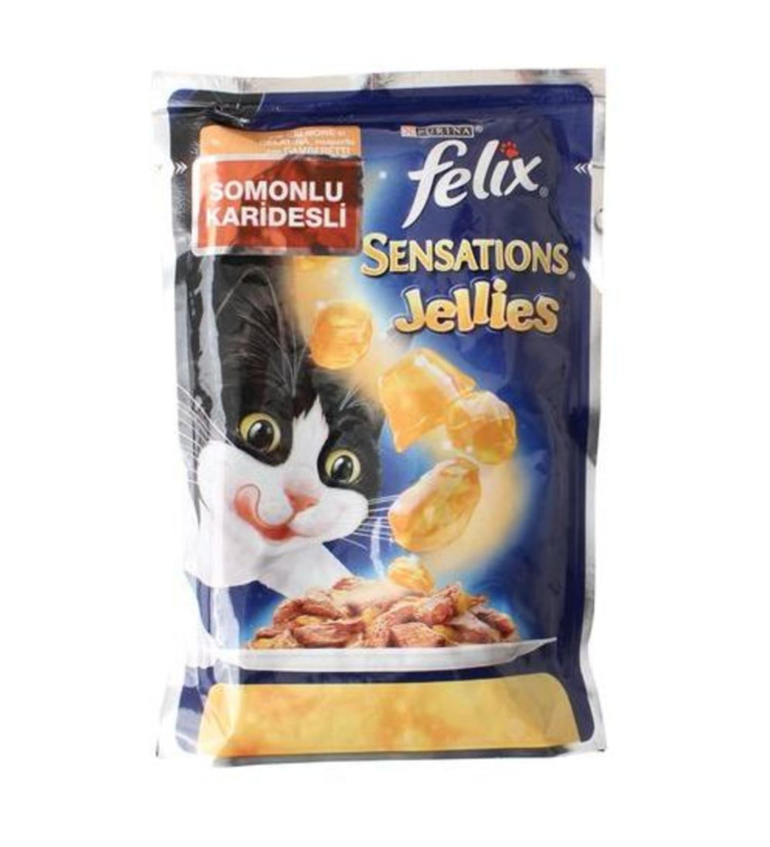 FELIX Pouch 24 Pieces X Sensations Salmon and Shrimp Cat Wet Food