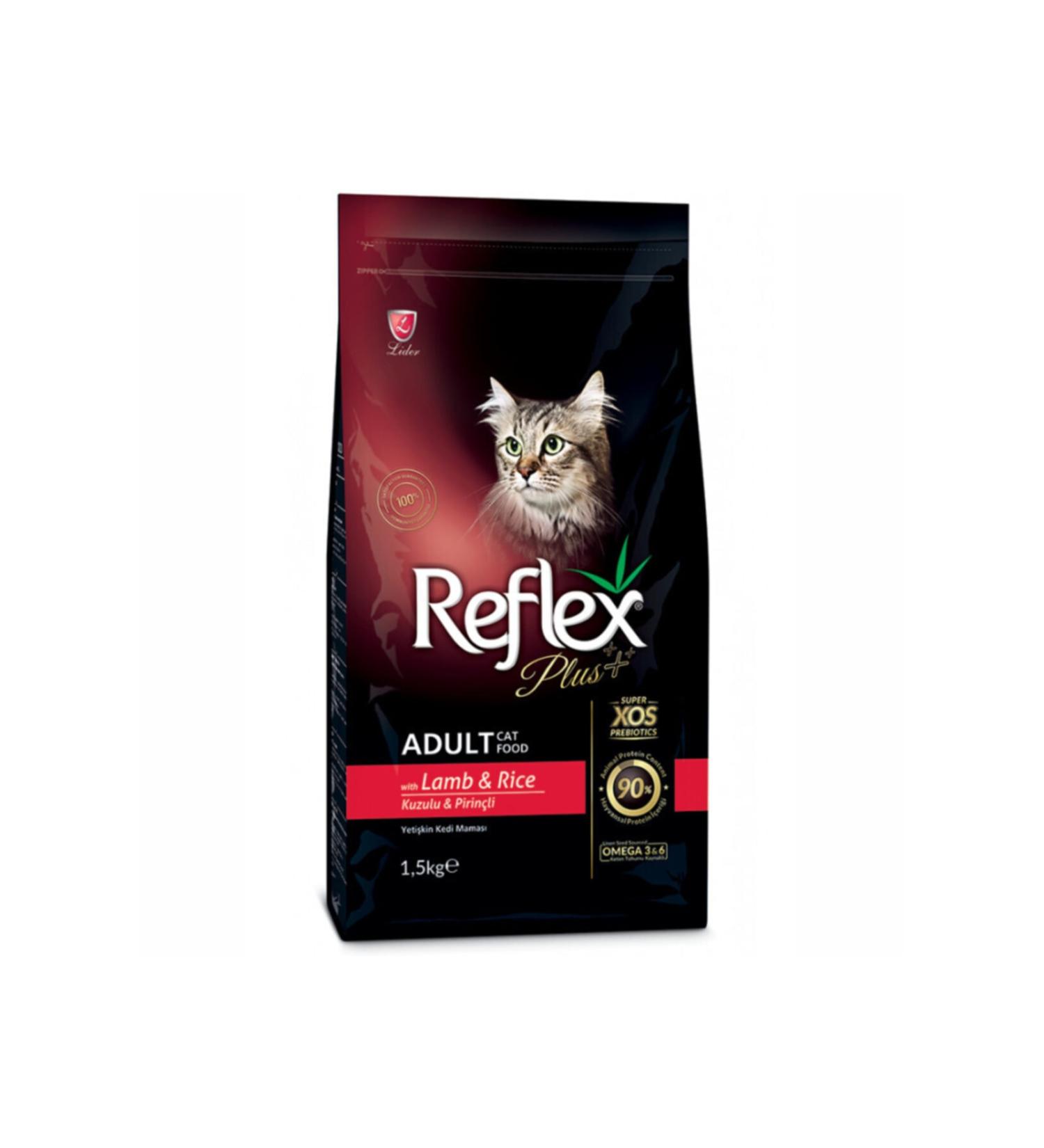 Reflex Plus Adult Cat Food with Lamb and Rice 1.5 kg