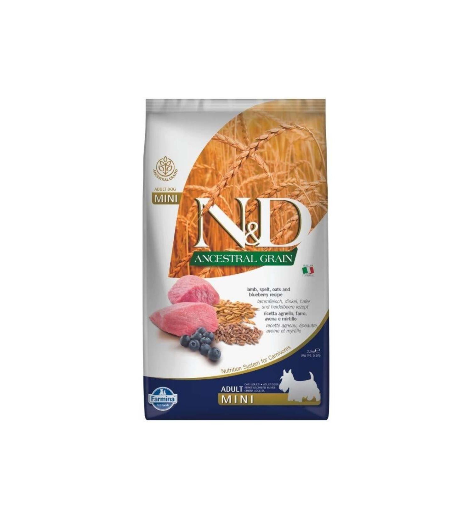N & D Nd Dog Low Grain Puppy Mini Lamb/Blueberry Dog Food 2.5 Kg