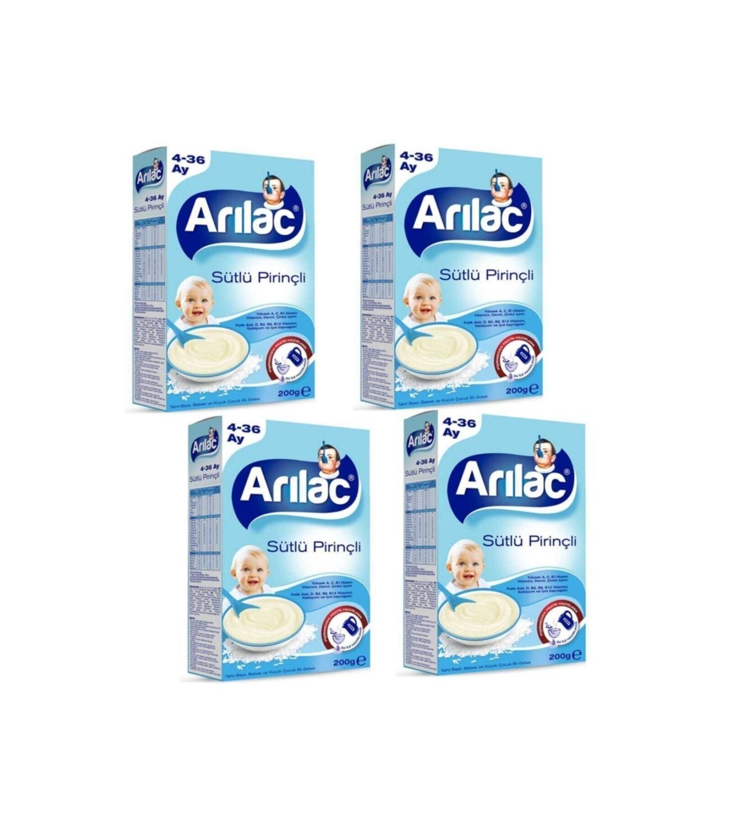 Ar lac Milk Rice Spoon Food 200 gr X 4 Pieces