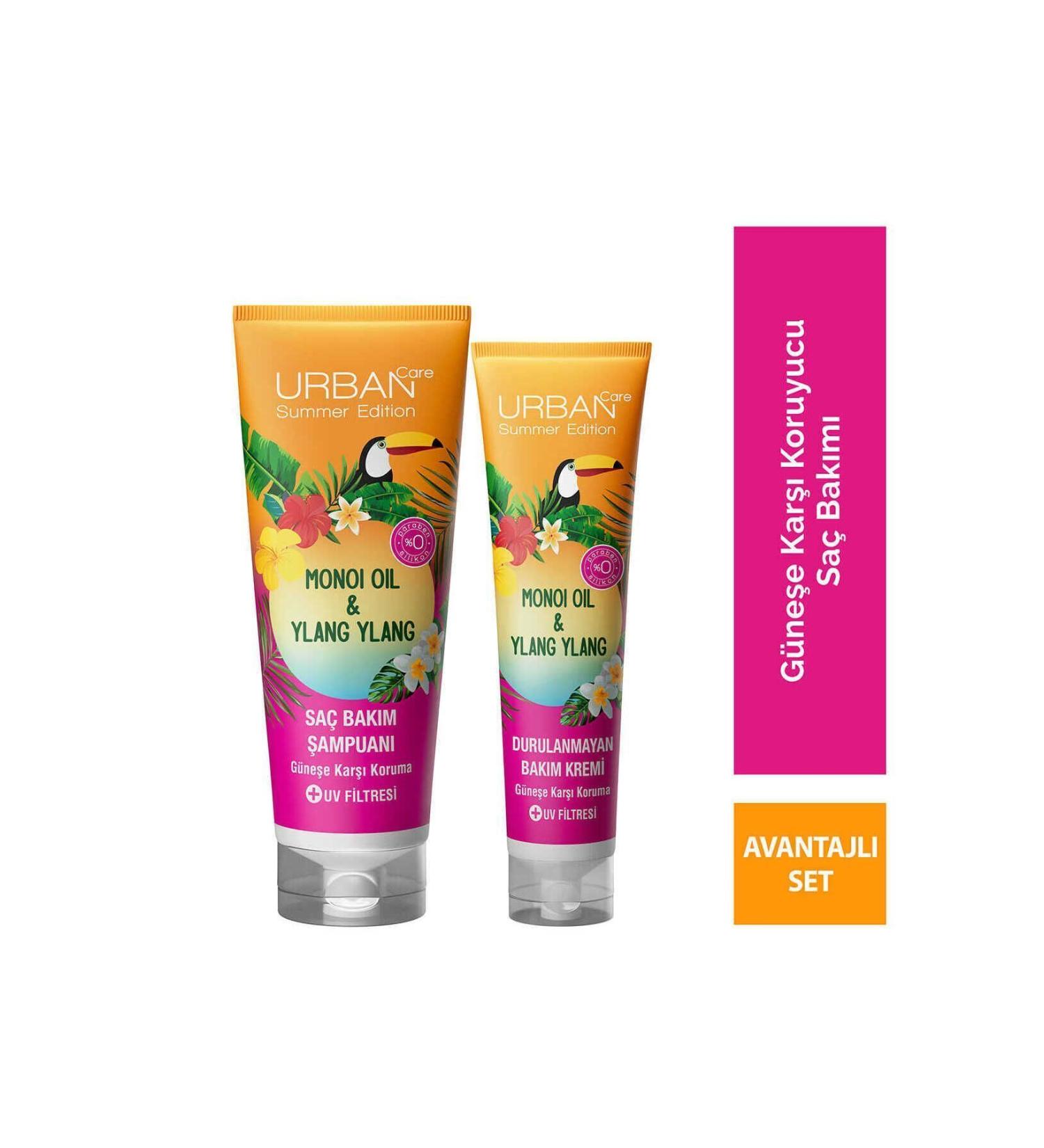 Urban Care Monoi Oil & Ylang Ylang Shampoo 250 ml + Leave-in Cream 150 ml