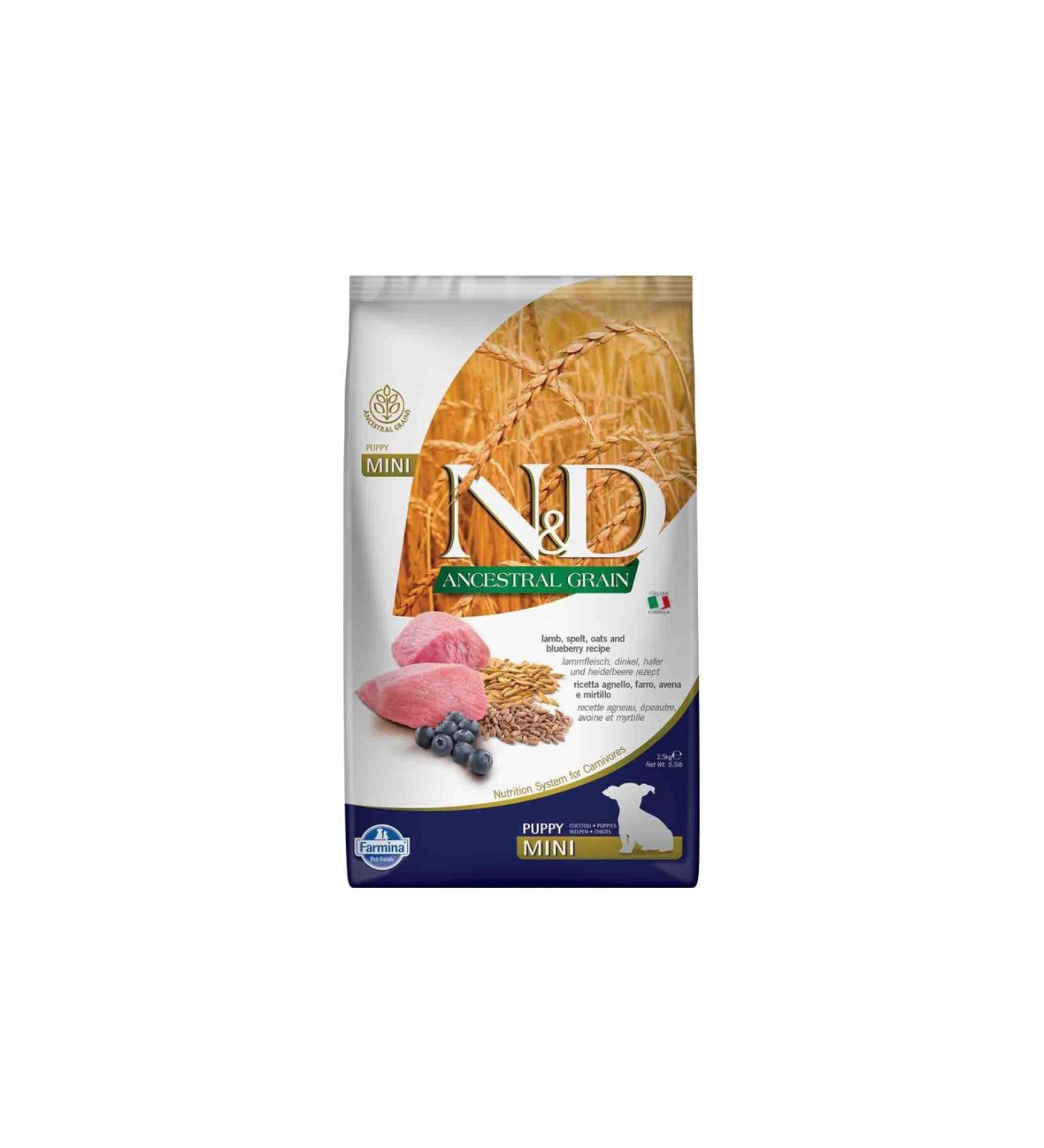 N & D Low Grain Lamb Blueberry Small Breed Puppy Food 2.5 Kg