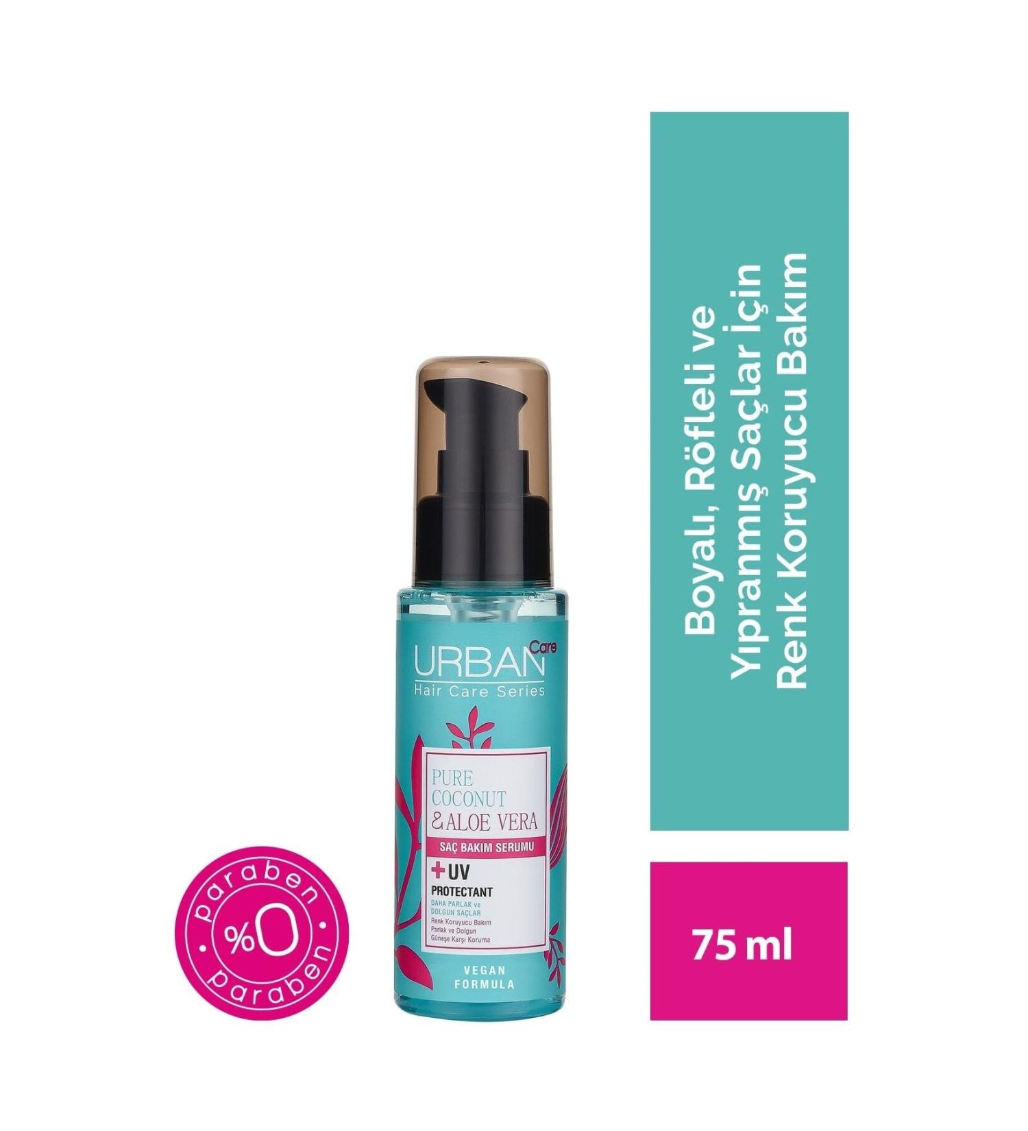 Urban Care Pure Coconut&aloe Vera Colored Hair Special Color Protection Hair Care Serum-vegan-75ml