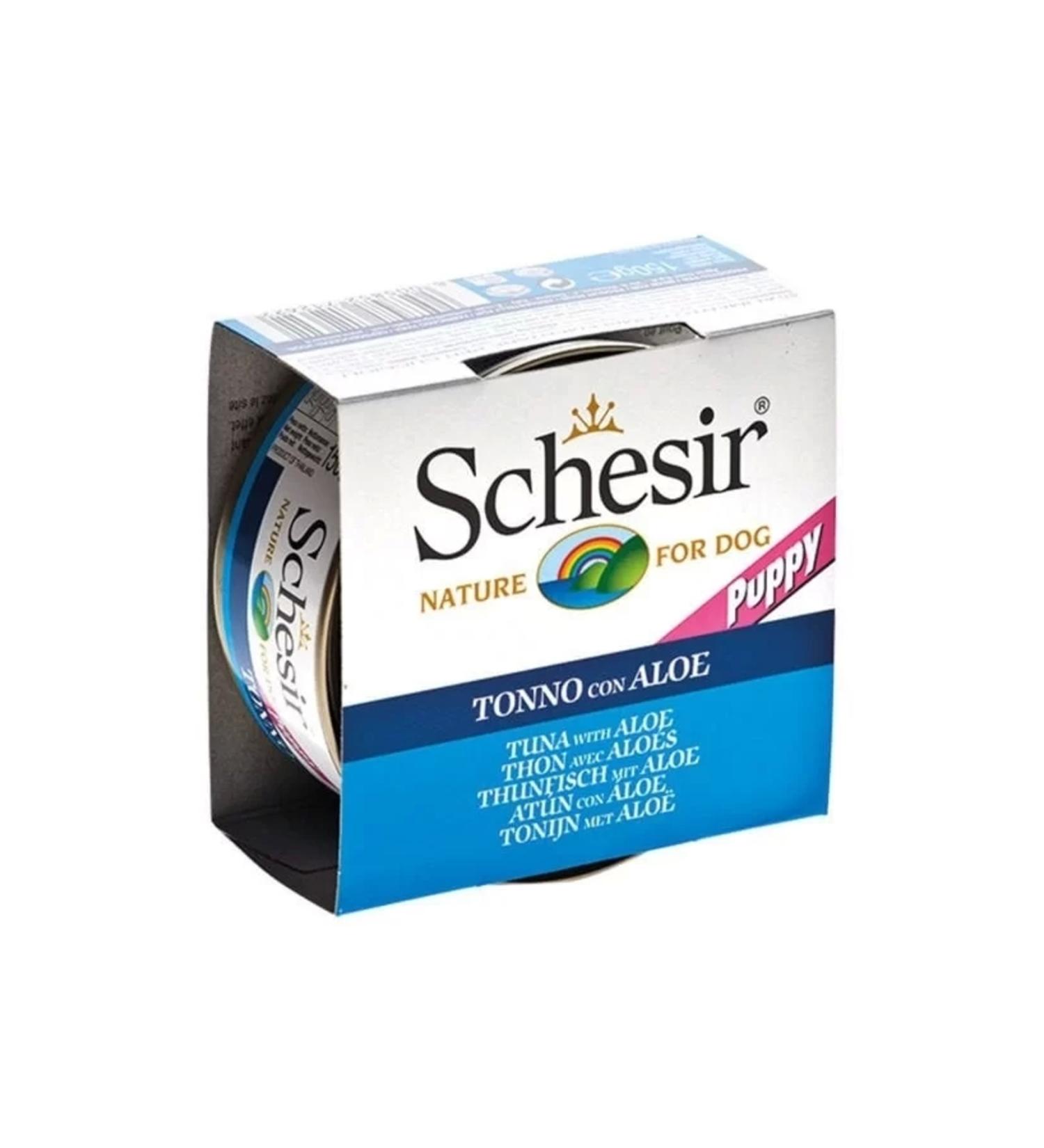 Schesir Aloe Vera and Tuna Jelly Canned Dog Food 150 gr