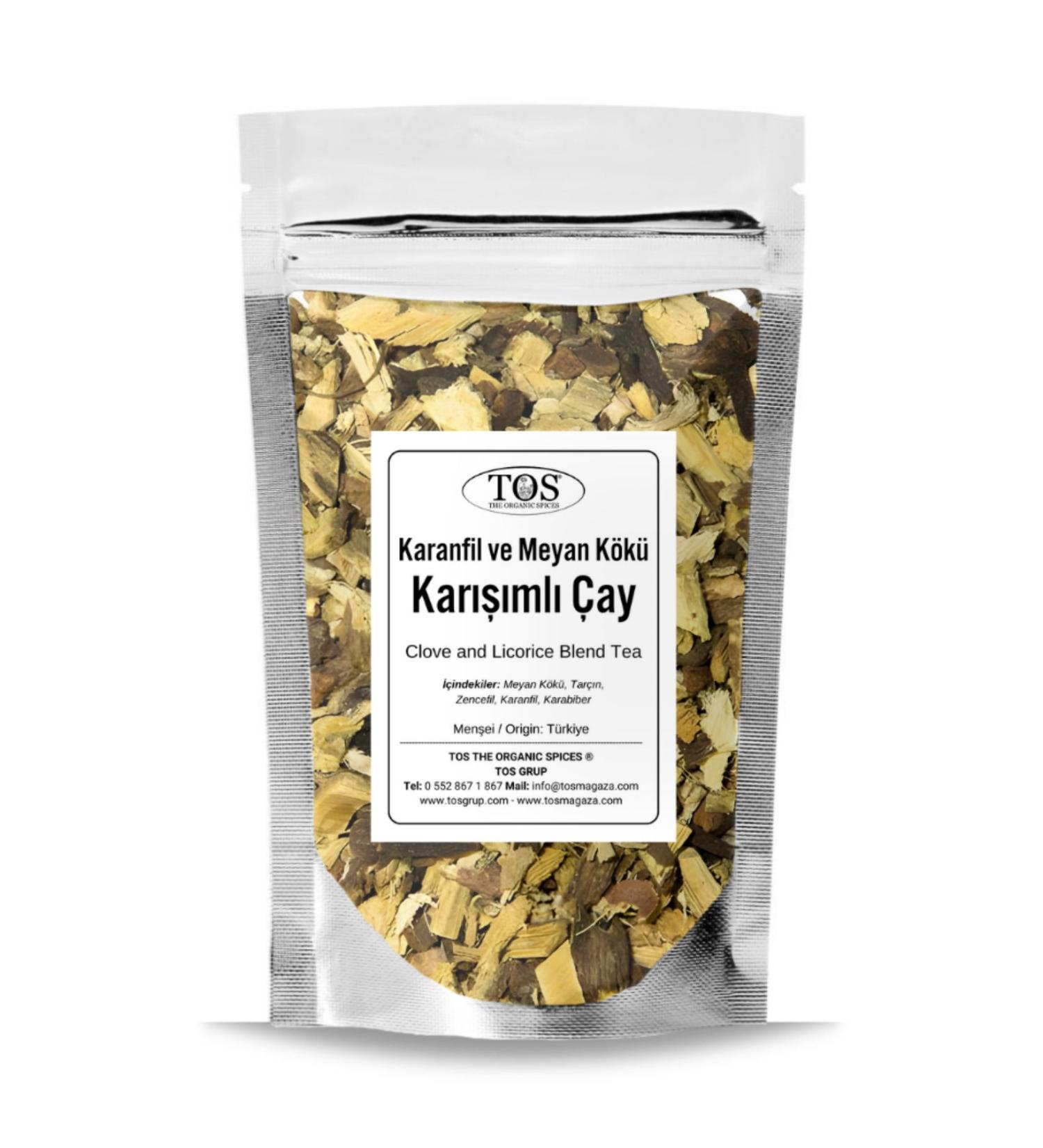 TOS The Organic Spices Clove and Licorice Root Tea Blend 100 gr (1st Quality)