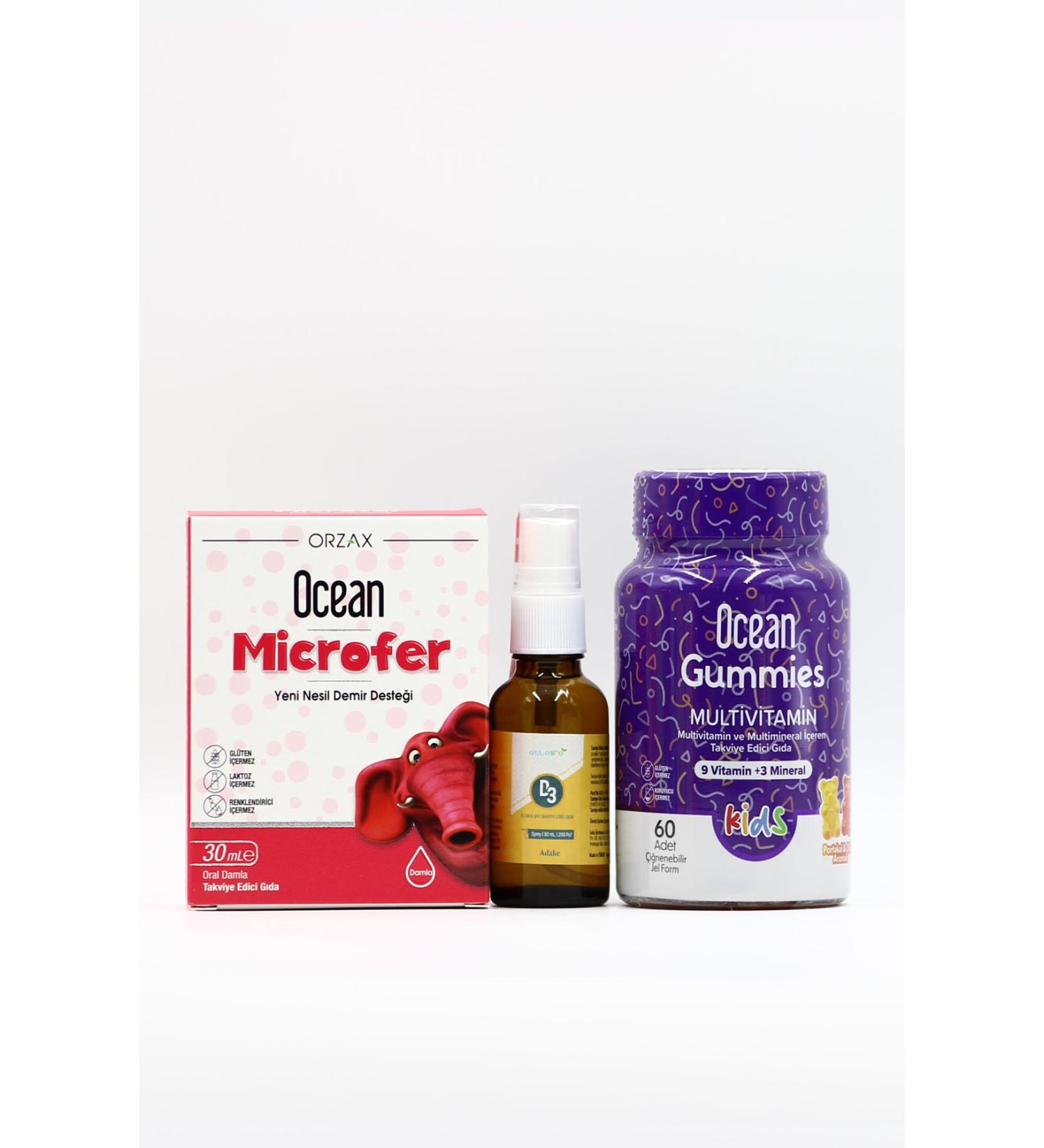 Iron and Immune Support Package for Children with Ocean Microfer Estellife D3 Ocean Propolis