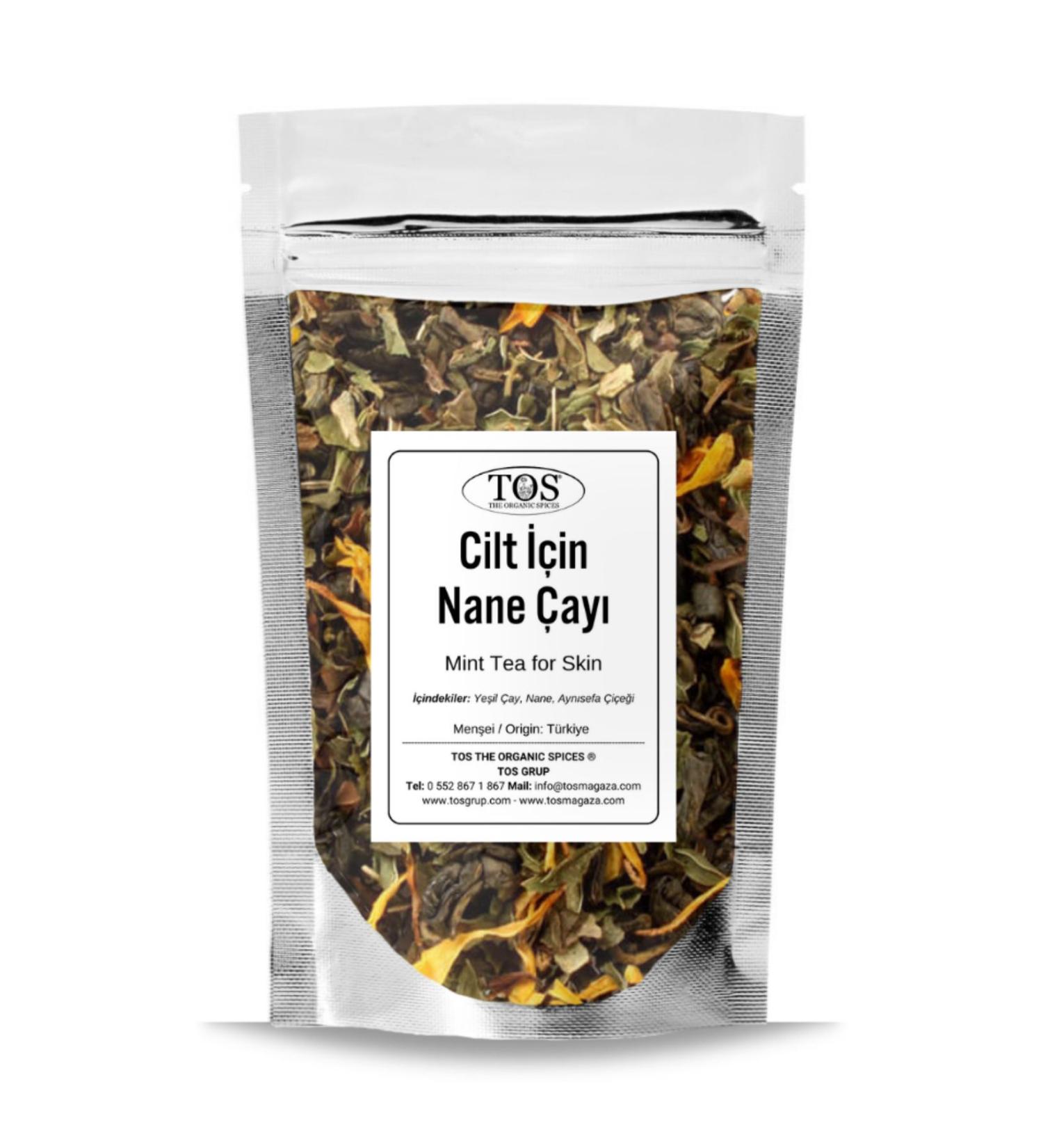 TOS The Organic Spices Mint Tea for Skin 250 gr (1st Quality) Mint Tea for Skin