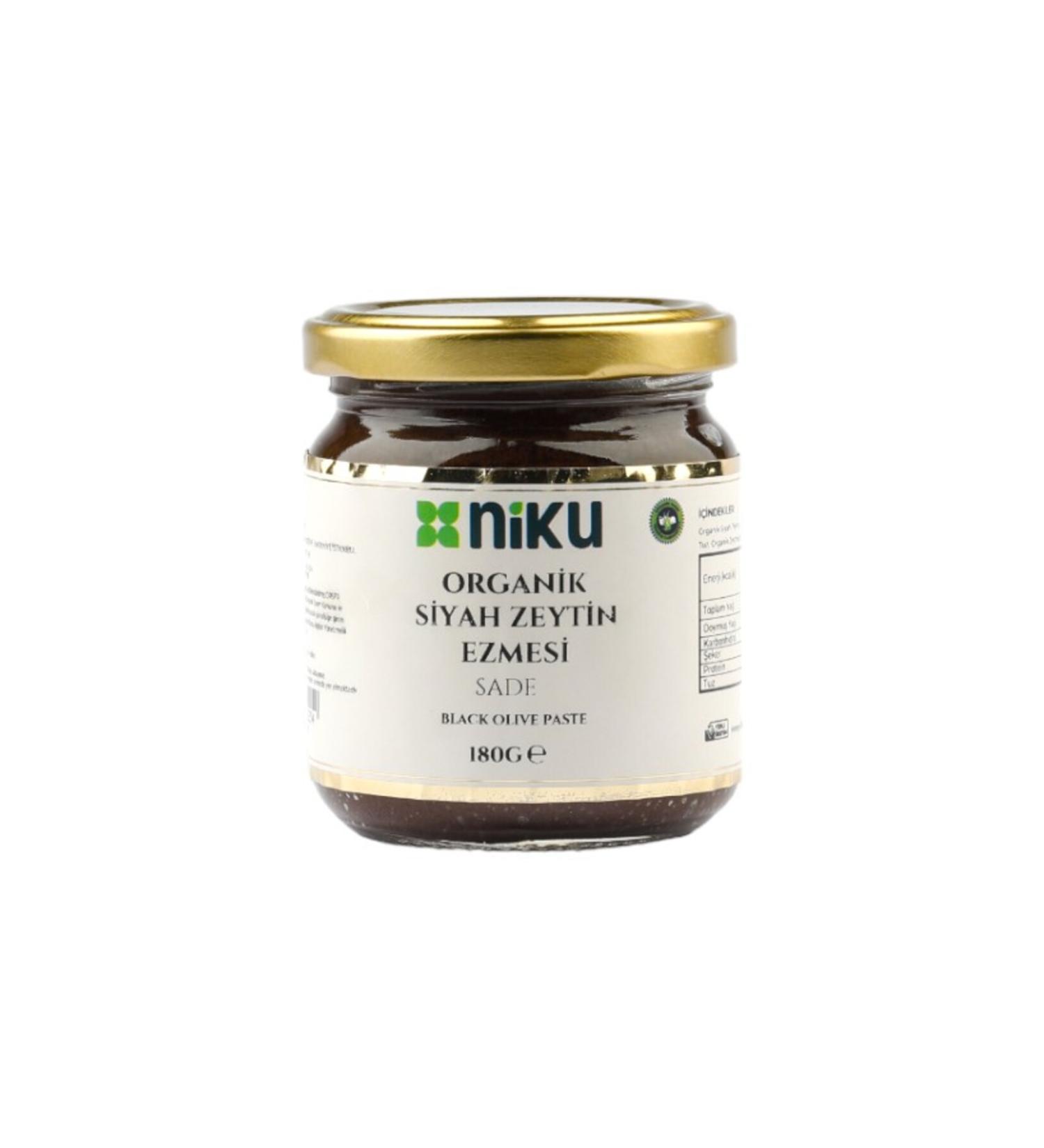 NIKU Organic Black Olive Paste 180 gr - Buy Online on GoSupps.com