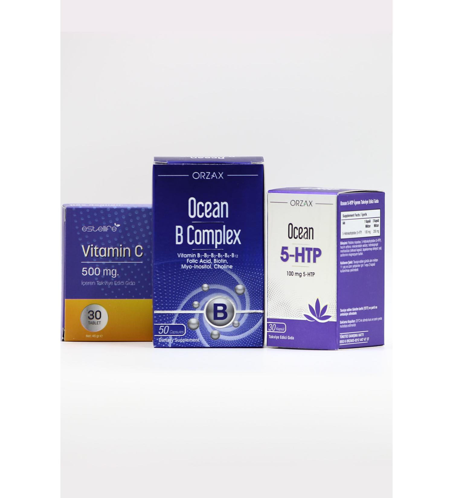 Ocean B Complex - Ocean 5-HTP - Vitamin C 500 mg