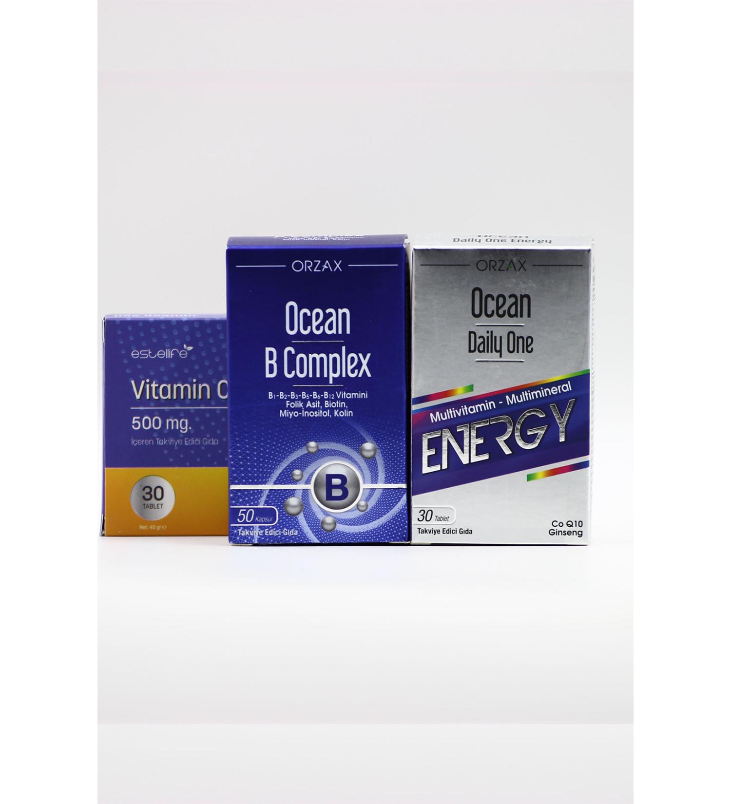 Ocean B Complex - Ocean Daily One Energy - Vitamin C 500 mg