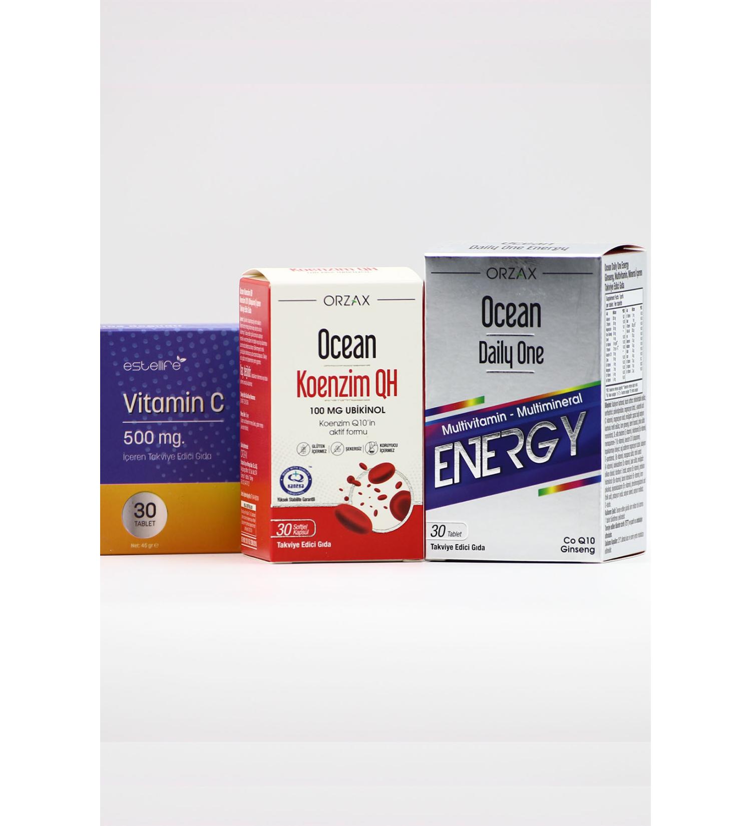 Ocean Coenzyme QH - Ocean Daily One Energy - Vitamin C 500 mg