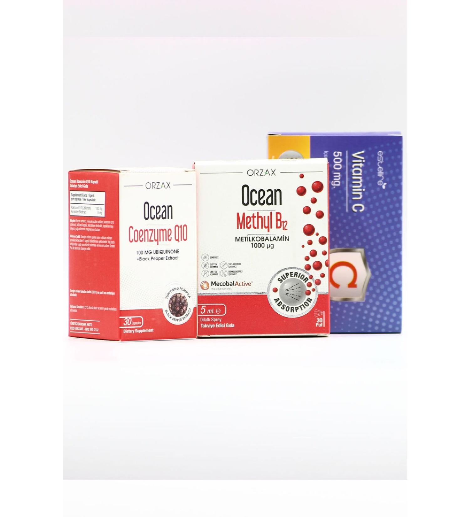 Ocean Coenzyme Q10 200mg 30 Capsules Vitamin C 30 Tablets