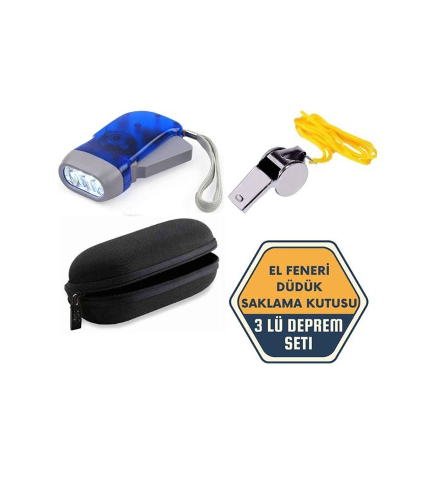 zuamor store TransForMacion Battery-Free Flashlight Whistle Earthquake Set